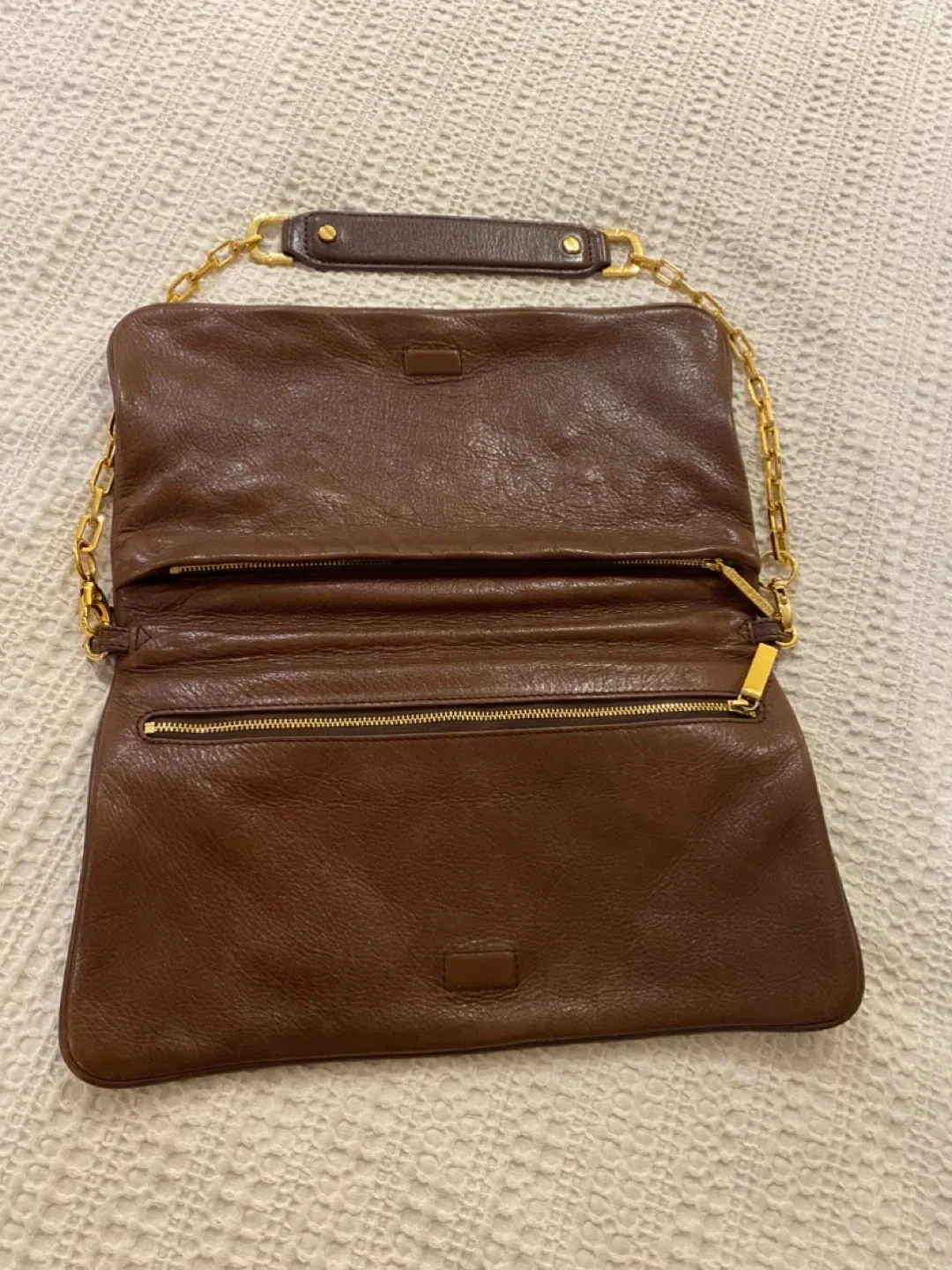 Tory Burch Brown Leather Shoulder Bag image indicator(2)