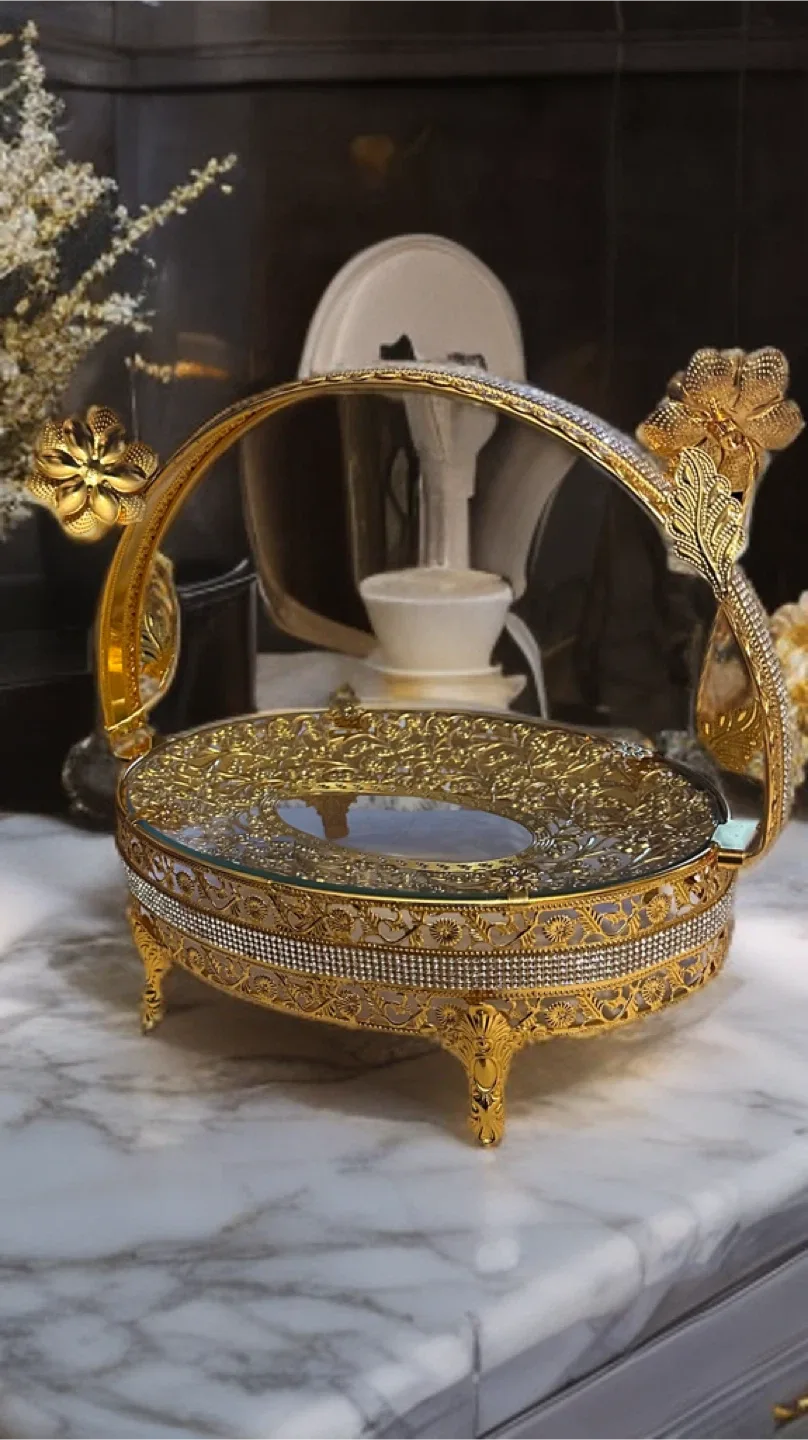 Gold Decorative Basket - 10" x 7 1/3" image indicator(2)