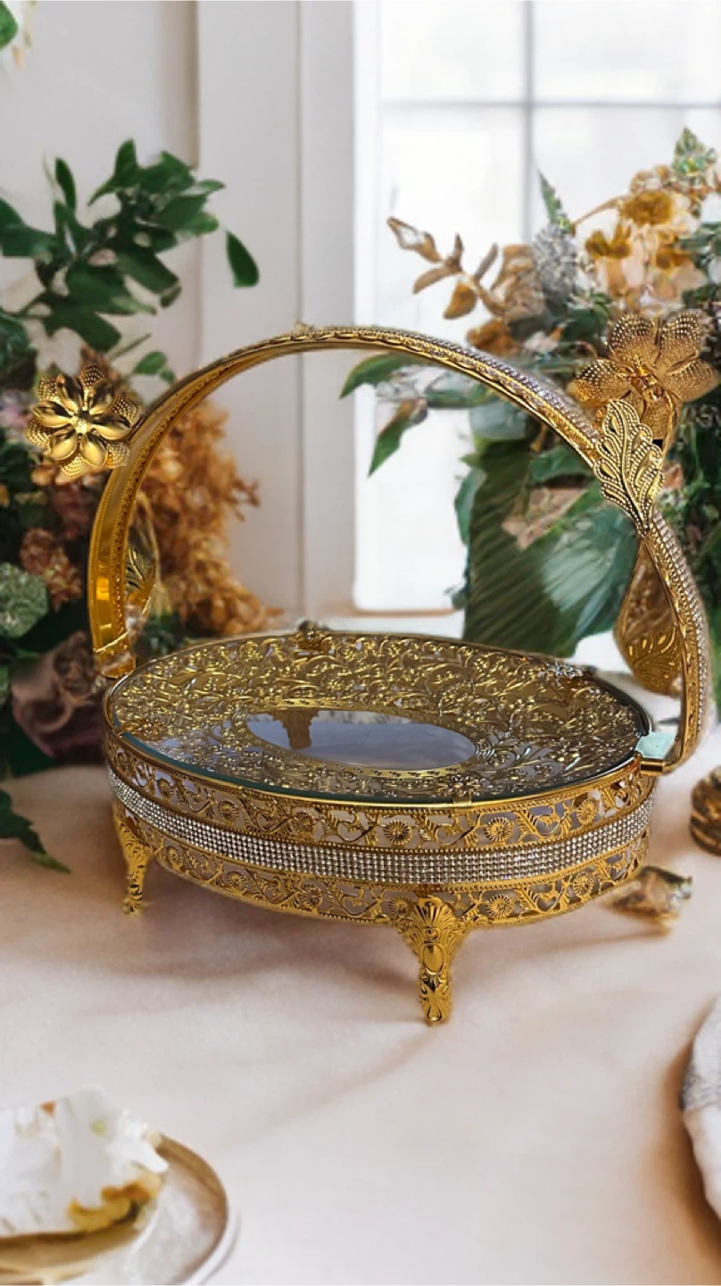 Gold Decorative Basket - 10" x 7 1/3" - photo 3