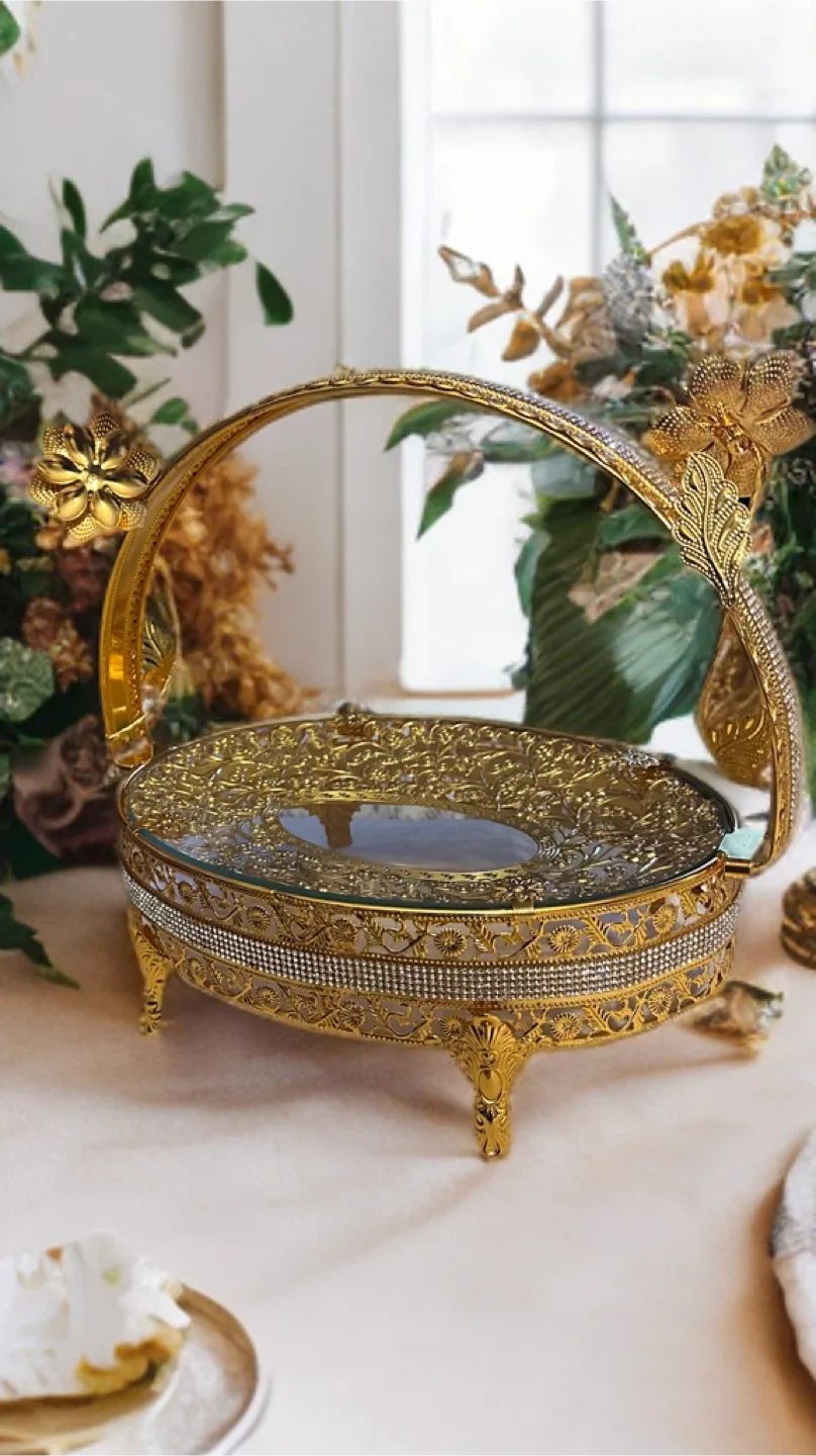 Gold Decorative Basket - 10" x 7 1/3" image indicator(3)