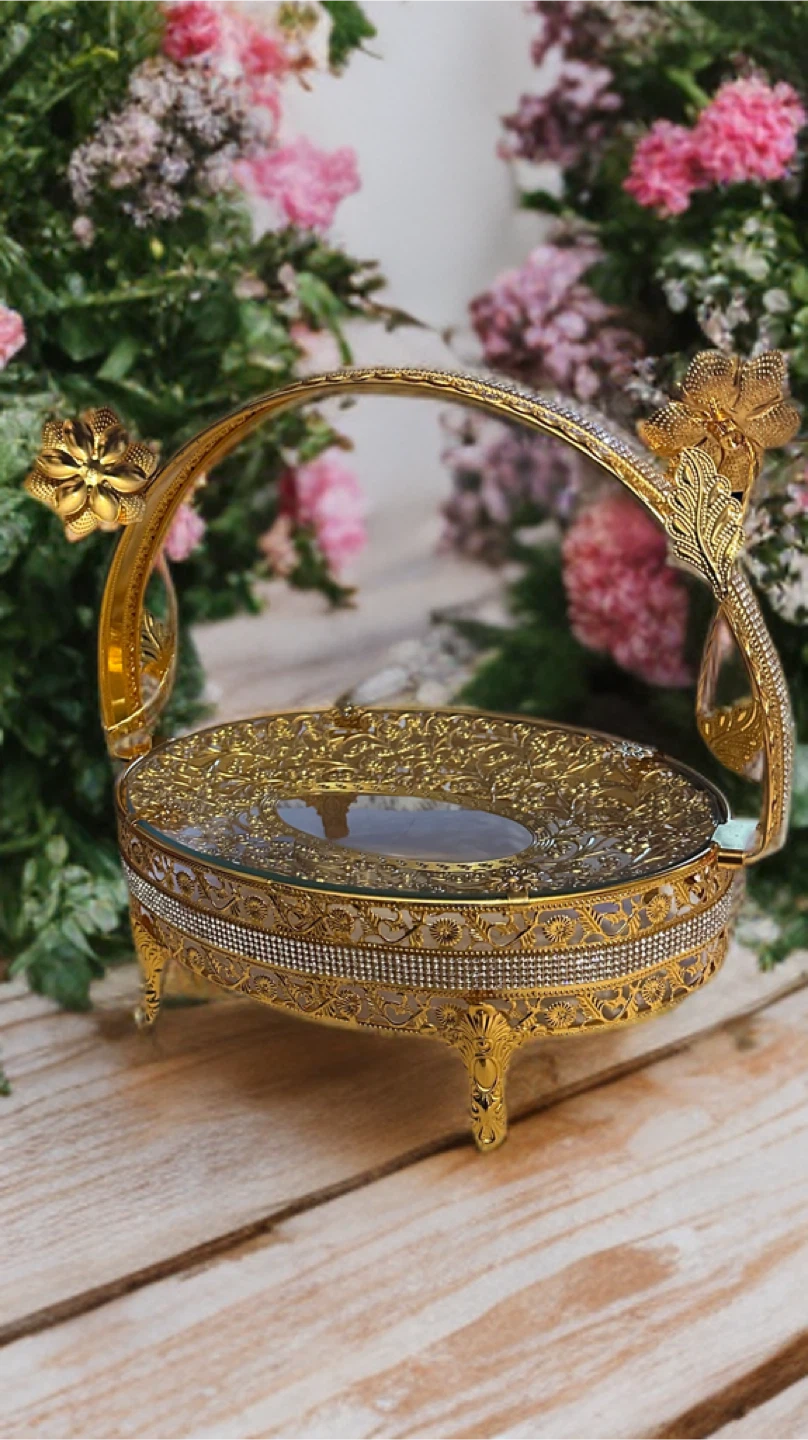 Gold Decorative Basket - 10" x 7 1/3" - photo 4