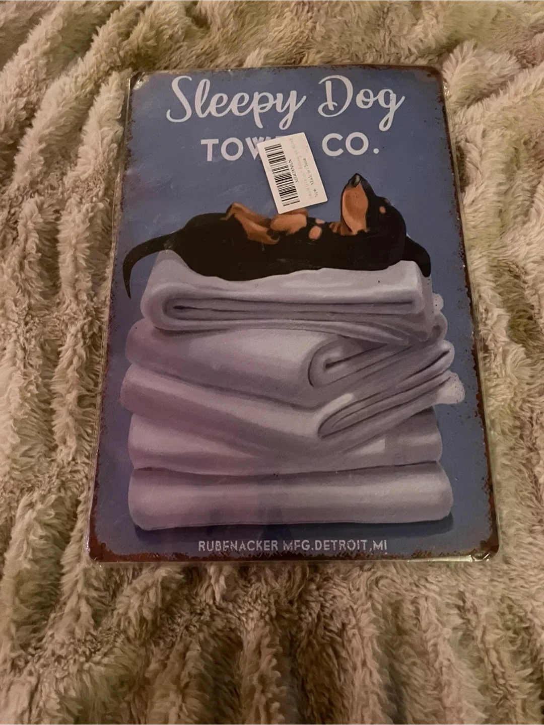 Sleepy Dog Towel Co. Metal Sign