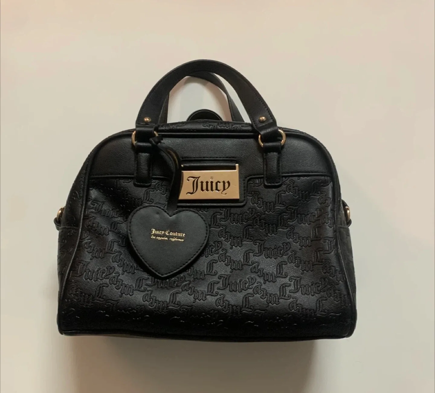Juicy Couture Black Embossed Satchel #Cleanout