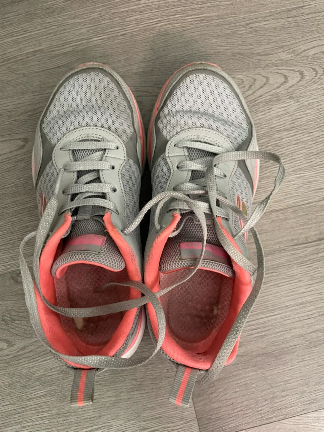 Skechers Grey & Pink Running Shoes