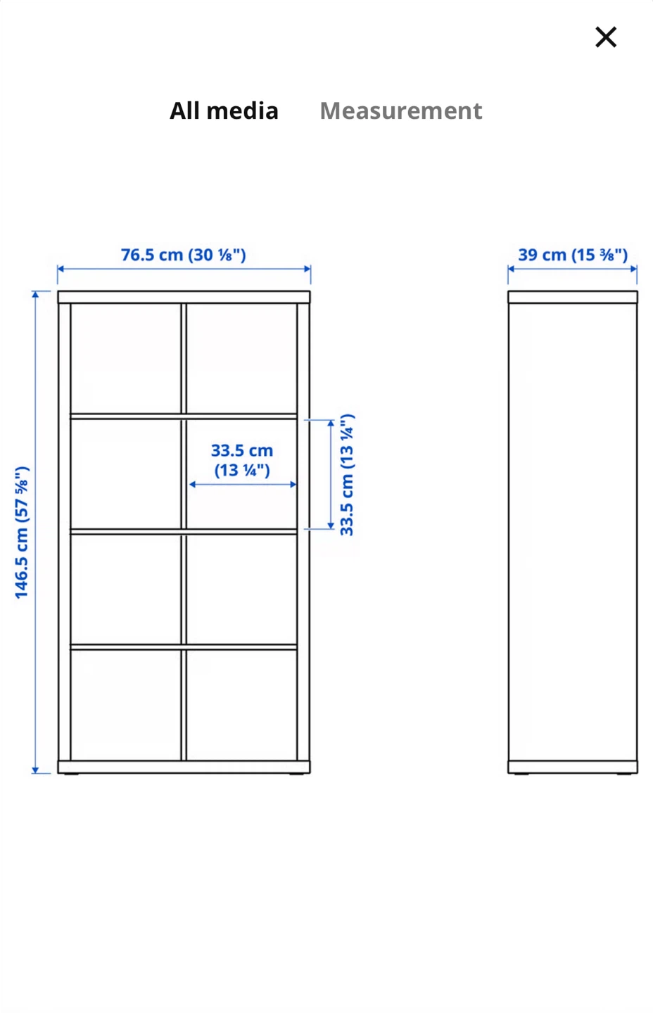 IKEA Kallax White Shelving Unit - photo 2