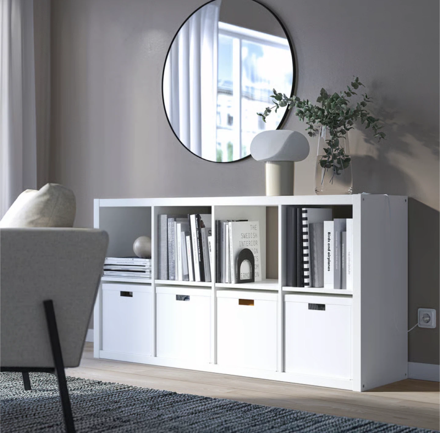 IKEA Kallax White Shelving Unit - photo 4