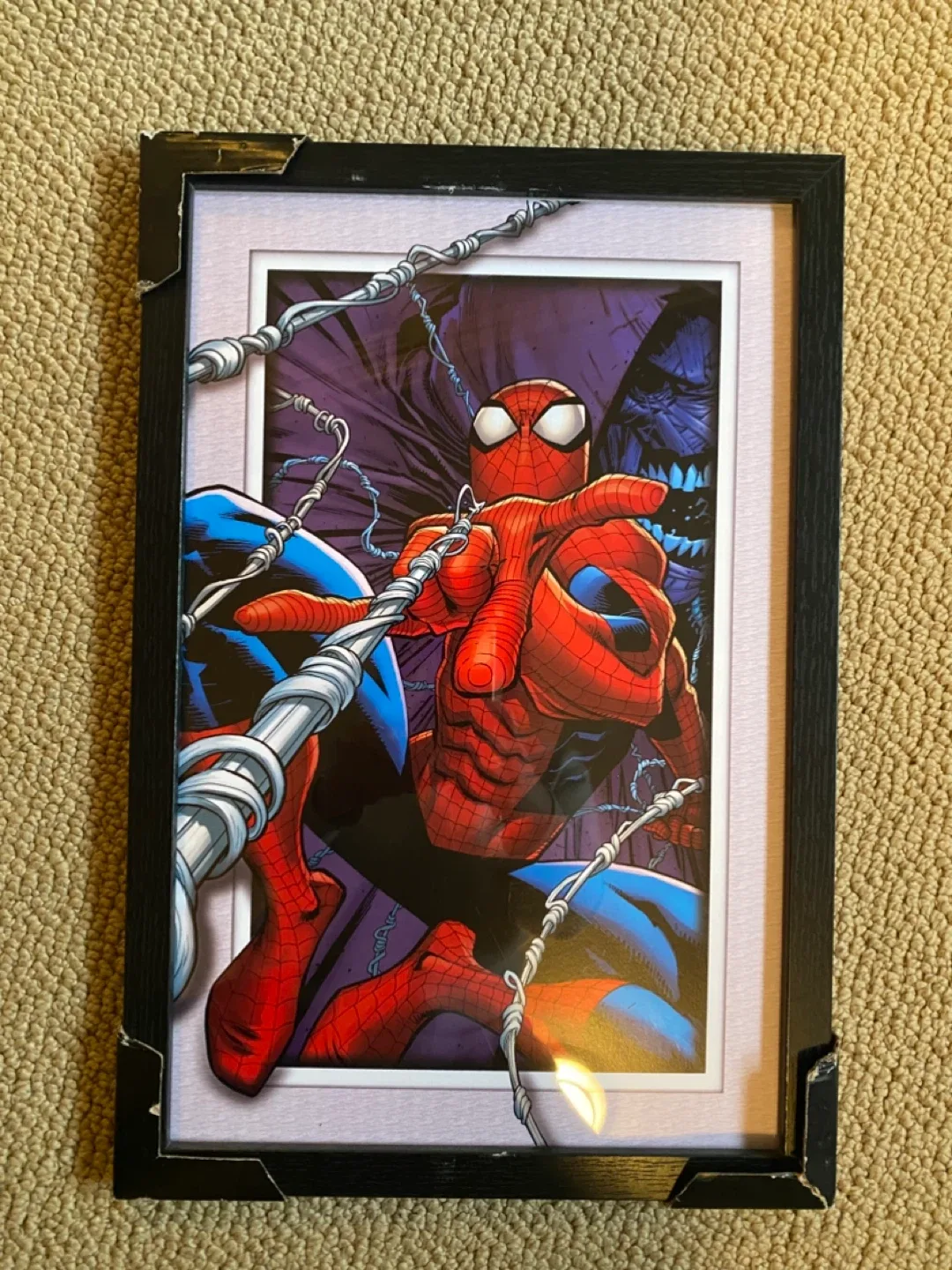 Framed Spider-Man Comic Art