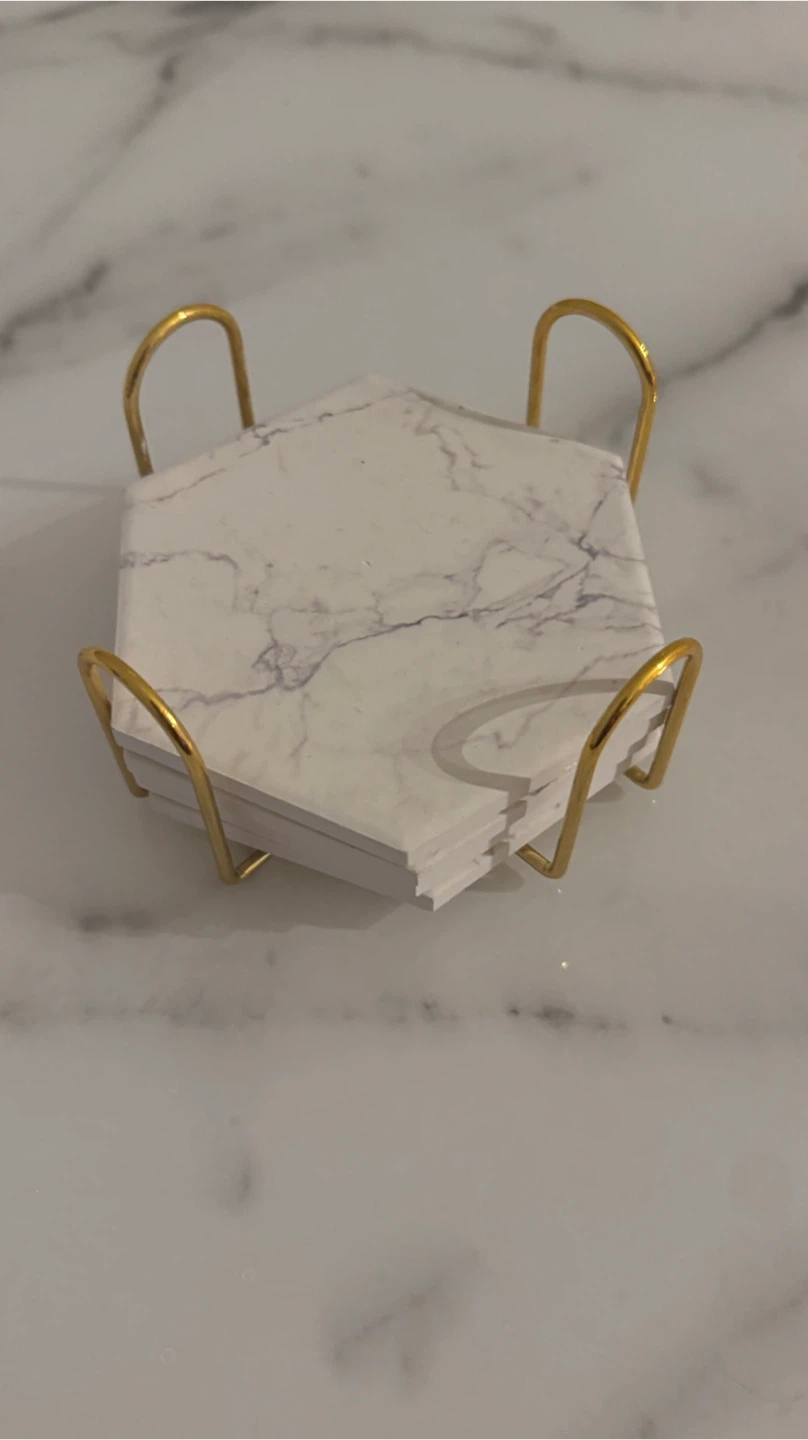 Marble colored drink Coasters