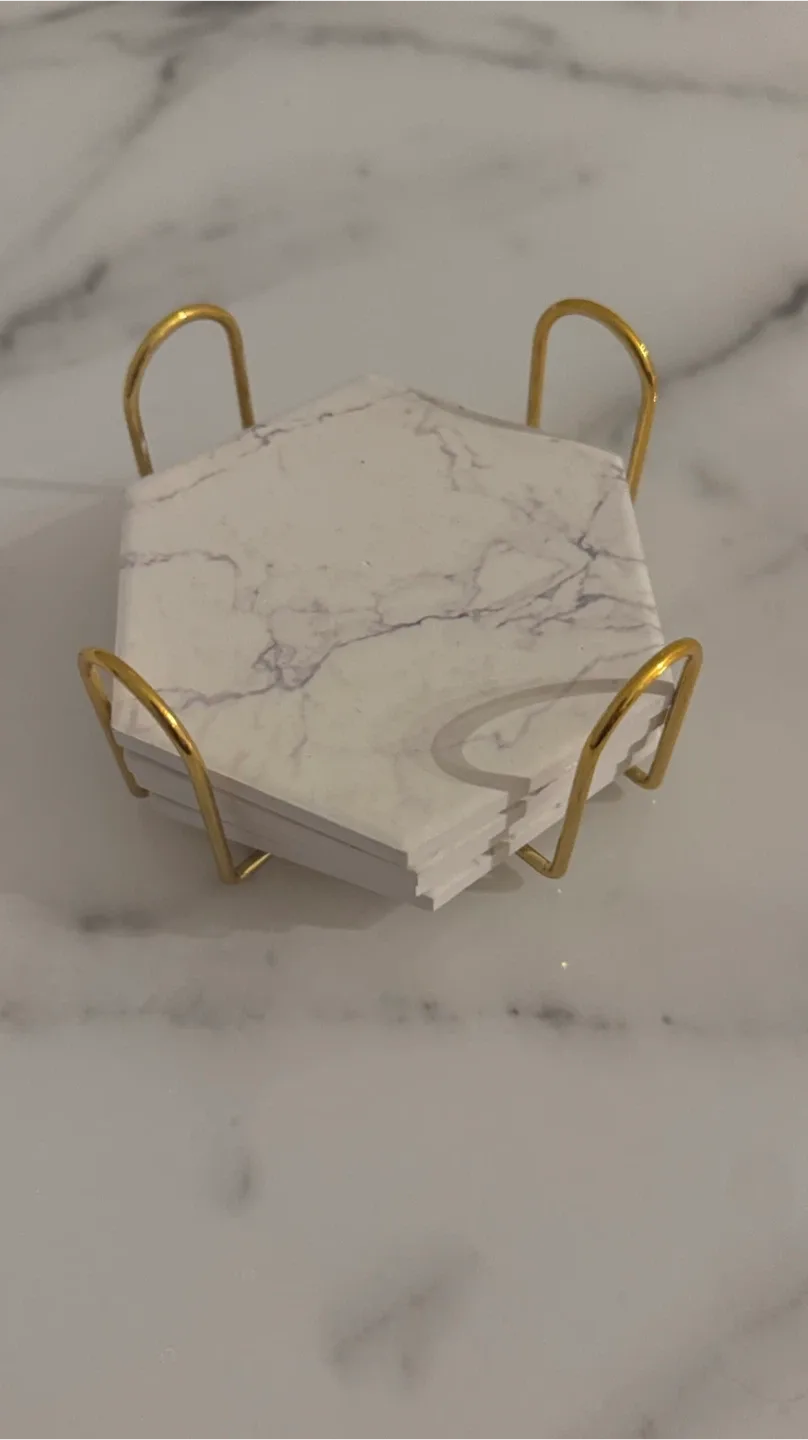 Marble colored drink Coasters