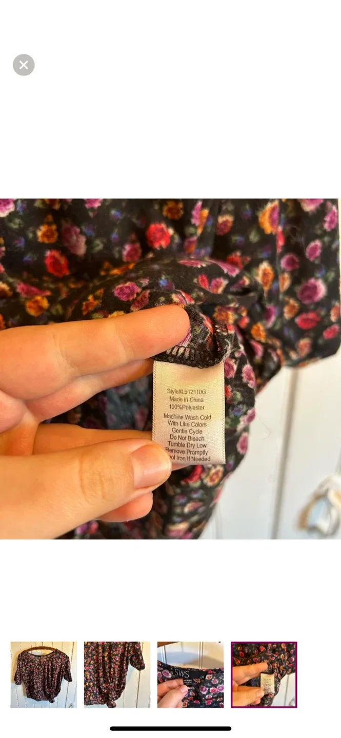 SWS Floral Knot-Front Top - Size L image indicator(4)