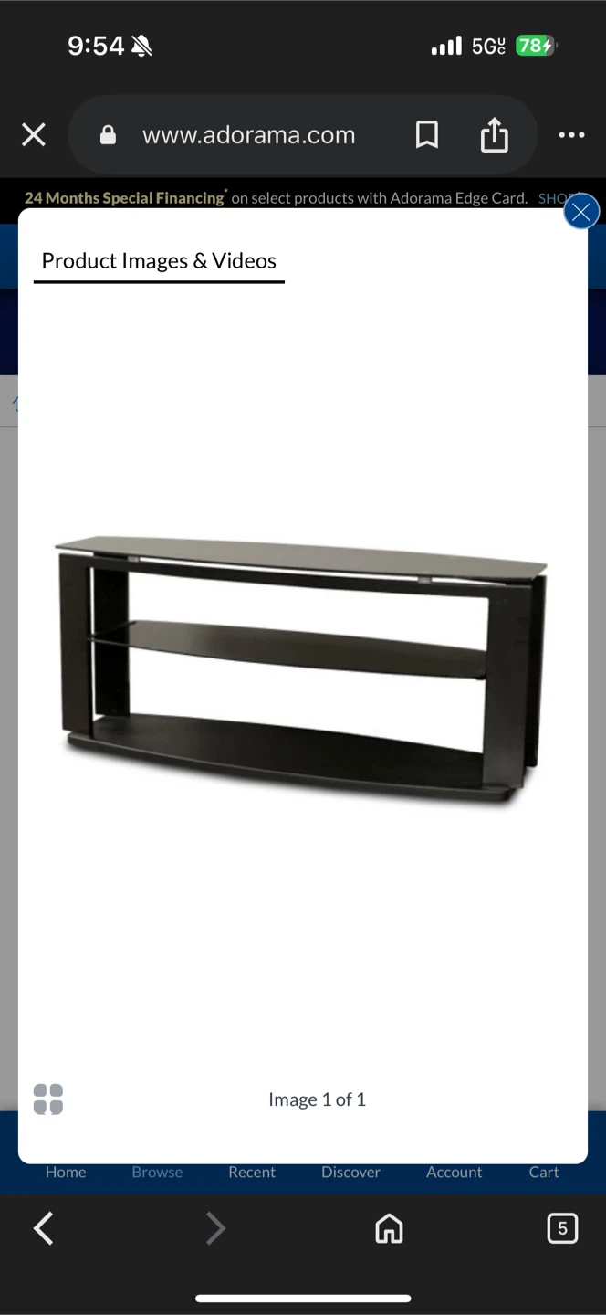 Black Glass TV Stand