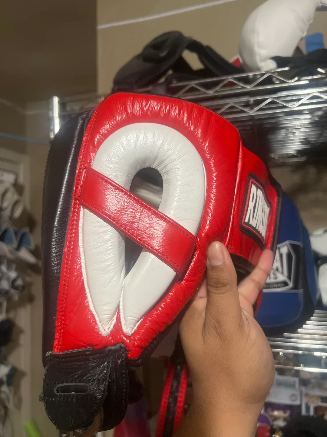 Ringside Boxing Headgear - Red/White image indicator(2)