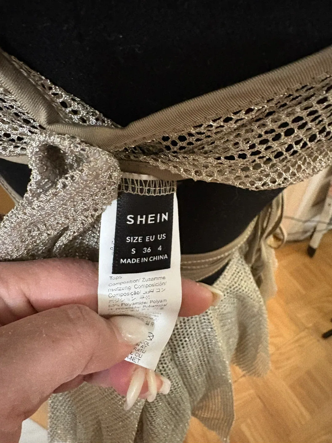 Mesh Rave Outfit - Skirt, Top, Sleeves Size S image indicator(7)