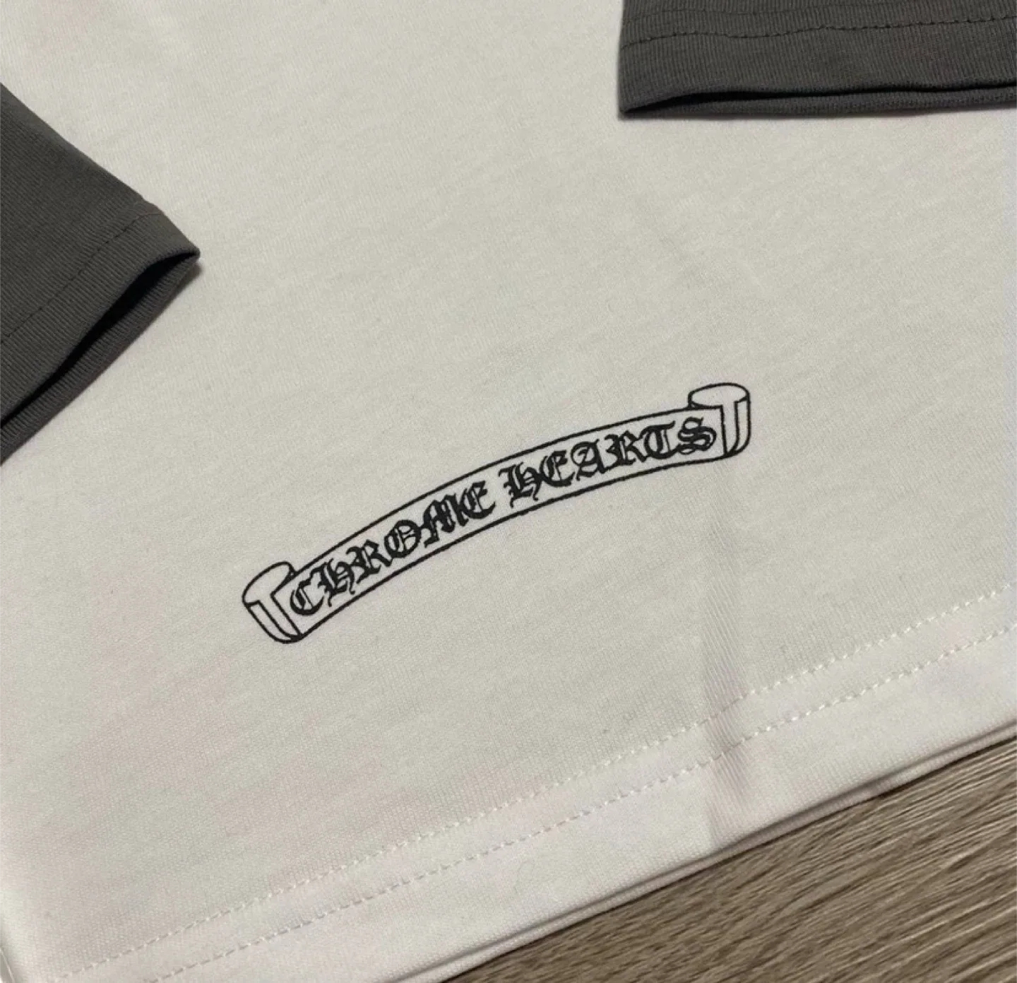 Chrome Hearts Long Sleeve Baseball Tee Grey/White - All Sizes image indicator(6)