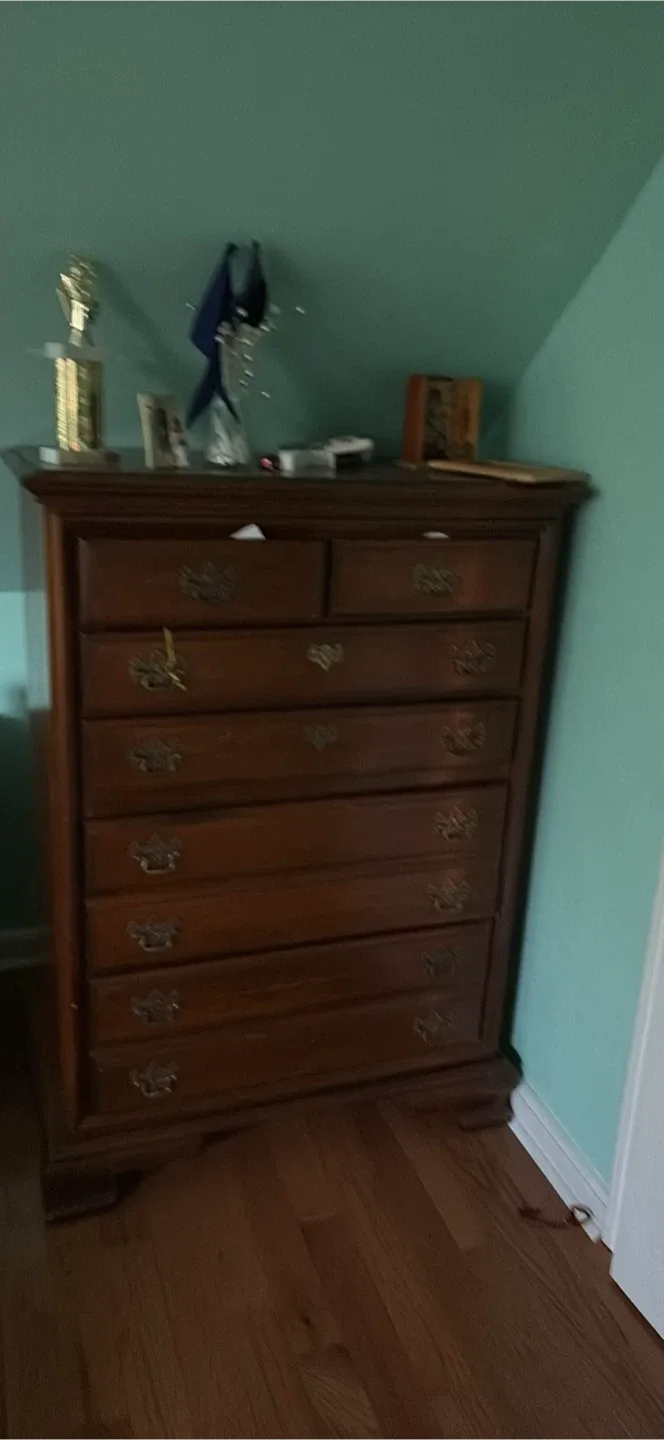 Vintage Brown Wood Dresser image indicator(5)