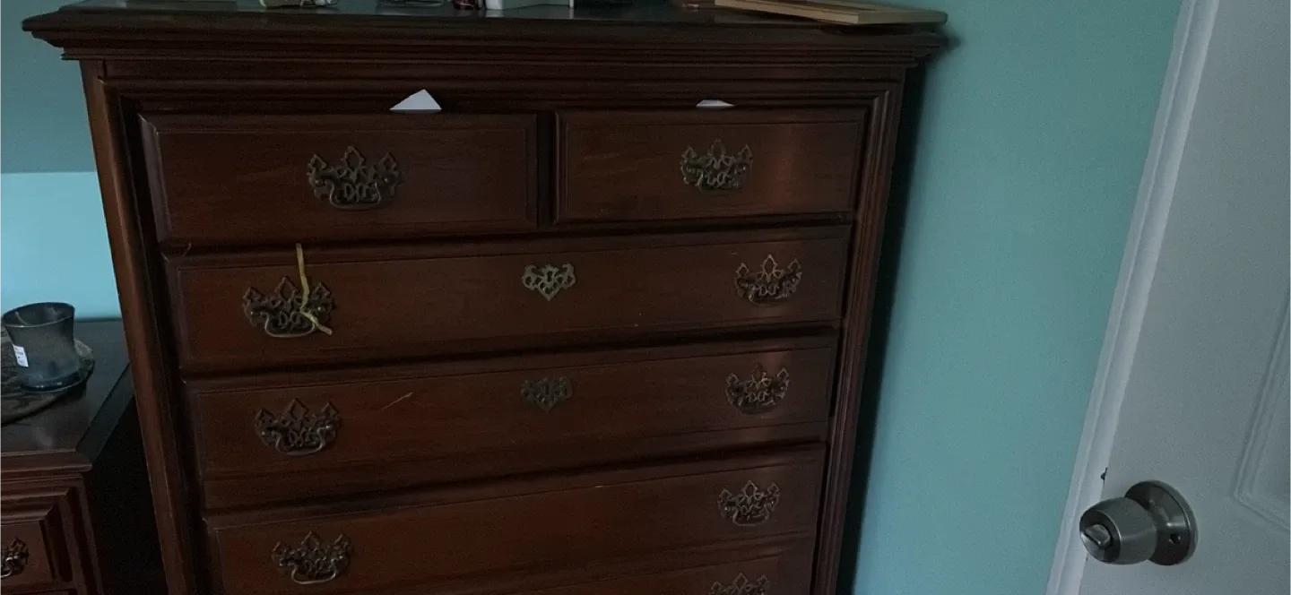 Vintage Brown Wood Dresser image indicator(3)