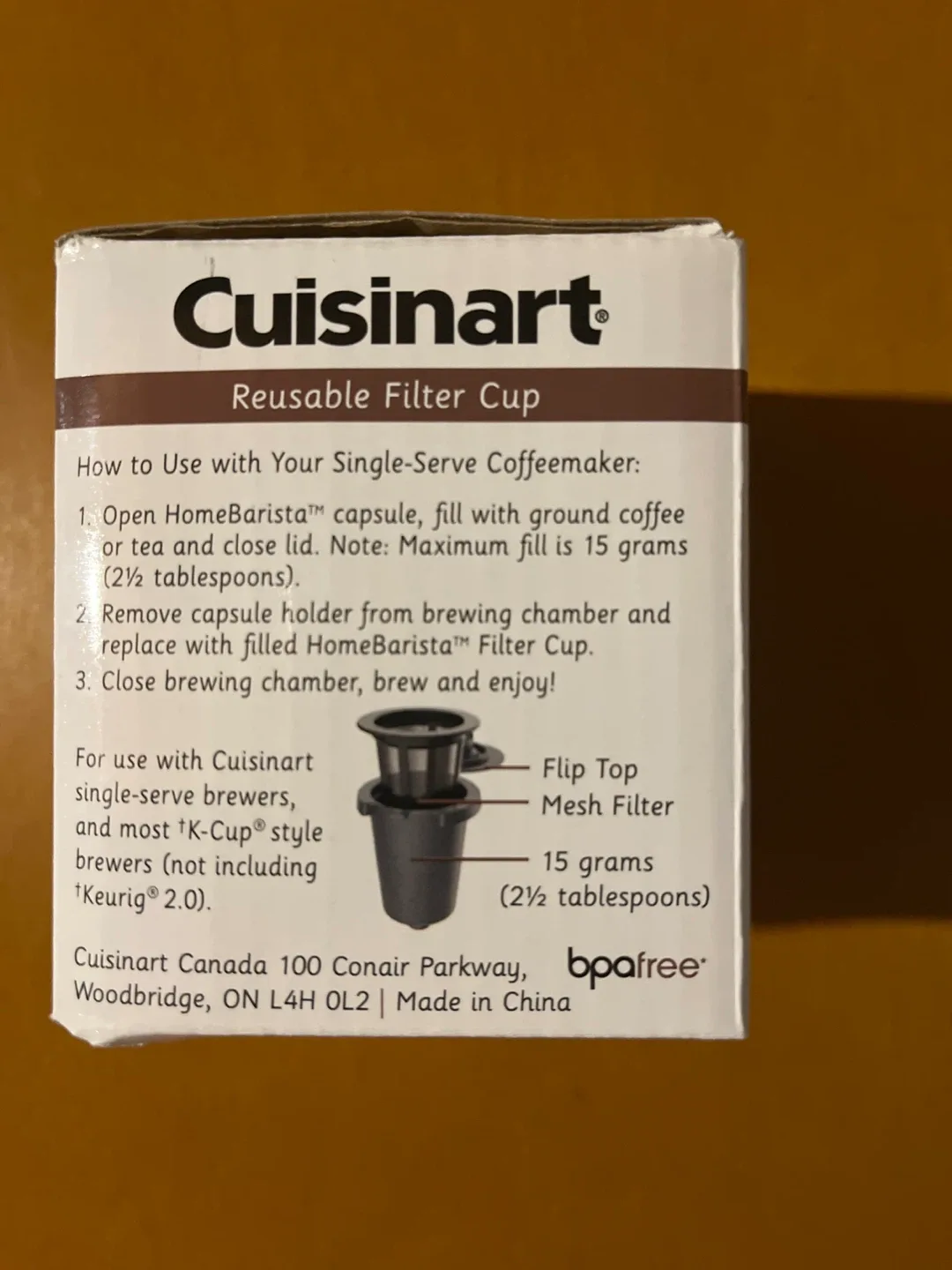 #Cleanout Cuisinart Reusable Filter Cup - Home Barista image indicator(2)