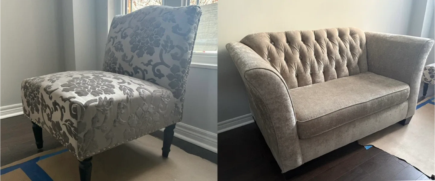 Like new - Accent Chair & Loveseat Set