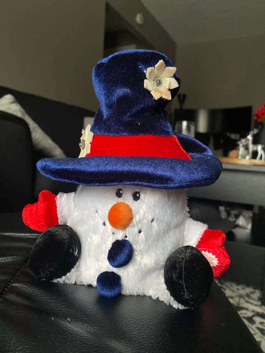 Plush Snowman with Blue Hat