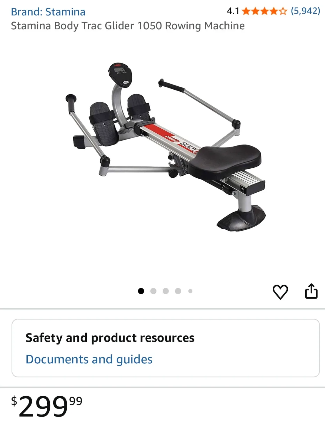 Stamina Body Trac Glider 1050 Rowing Machine