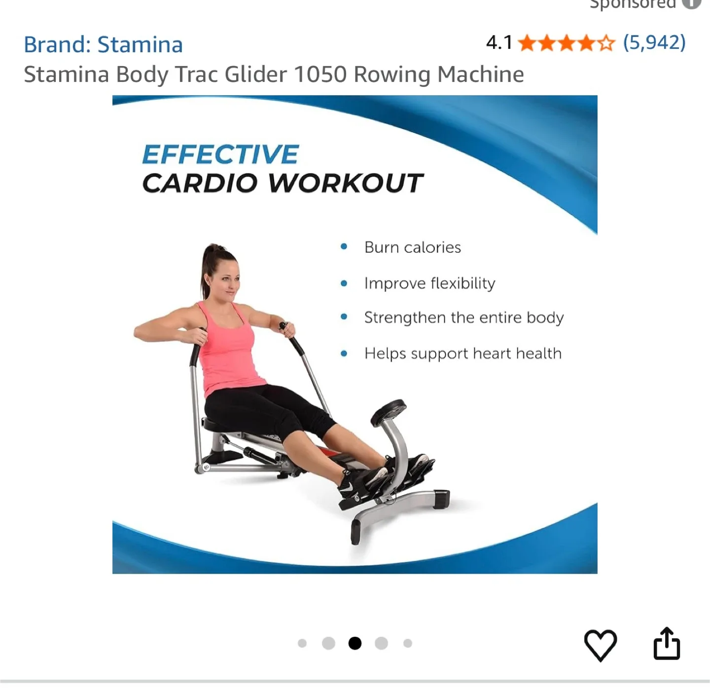 Stamina Body Trac Glider 1050 Rowing Machine image indicator(3)