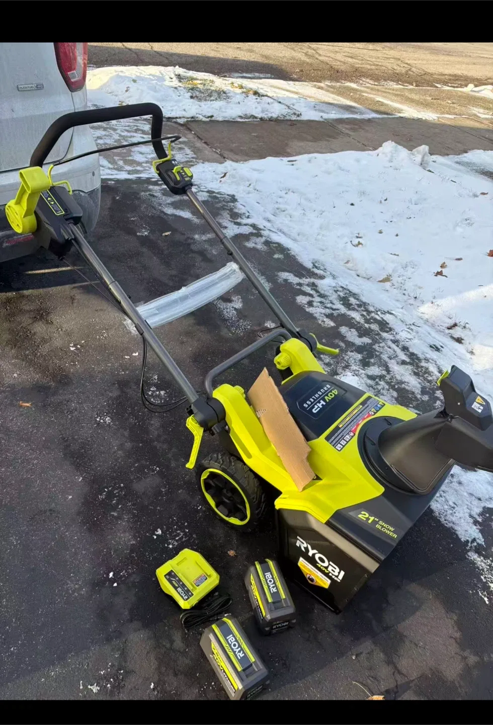 Ryobi Snow Blower with two batteries and charger image indicator(2)