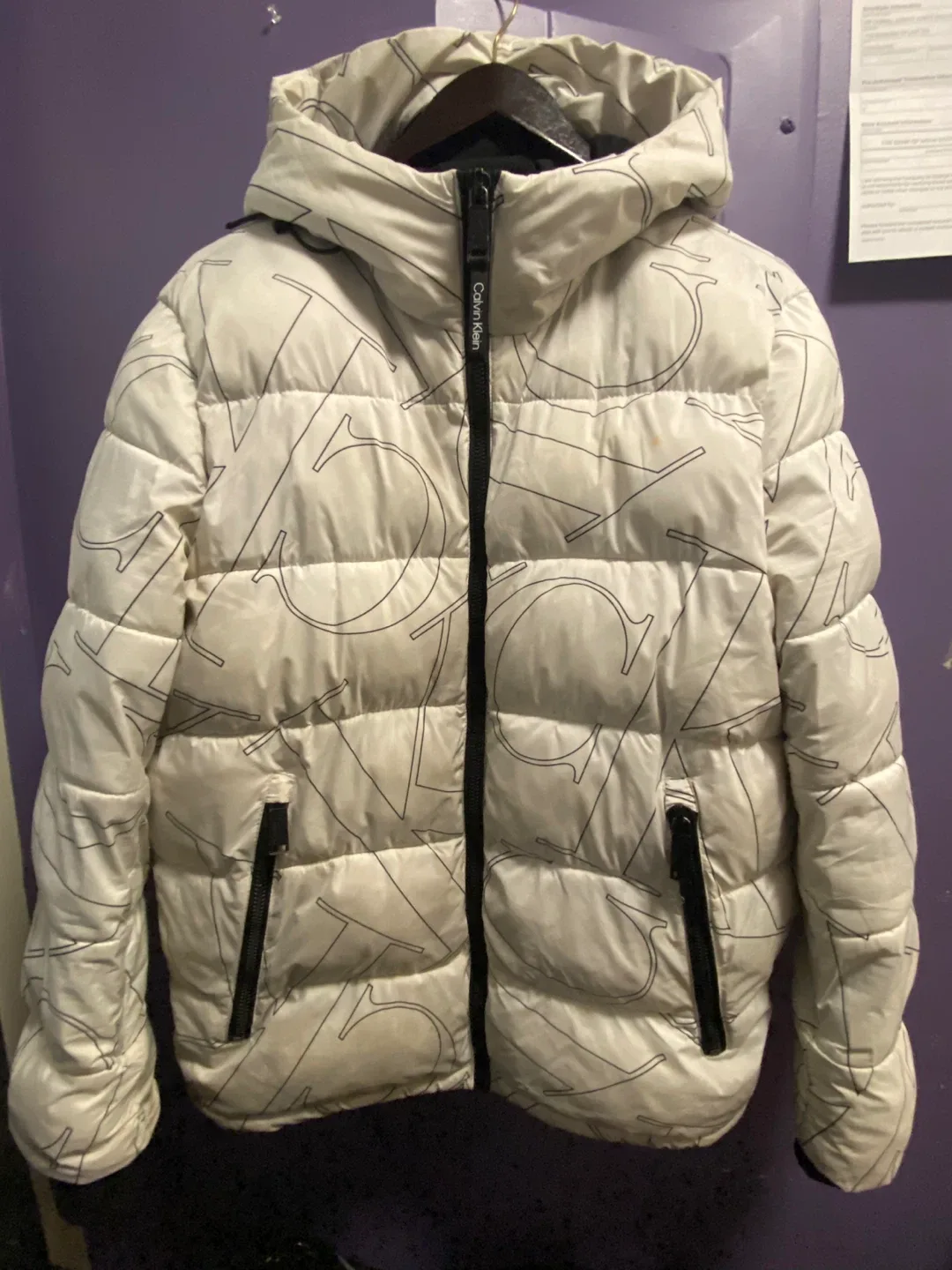 White goose feather Calvin Klein M Jacket