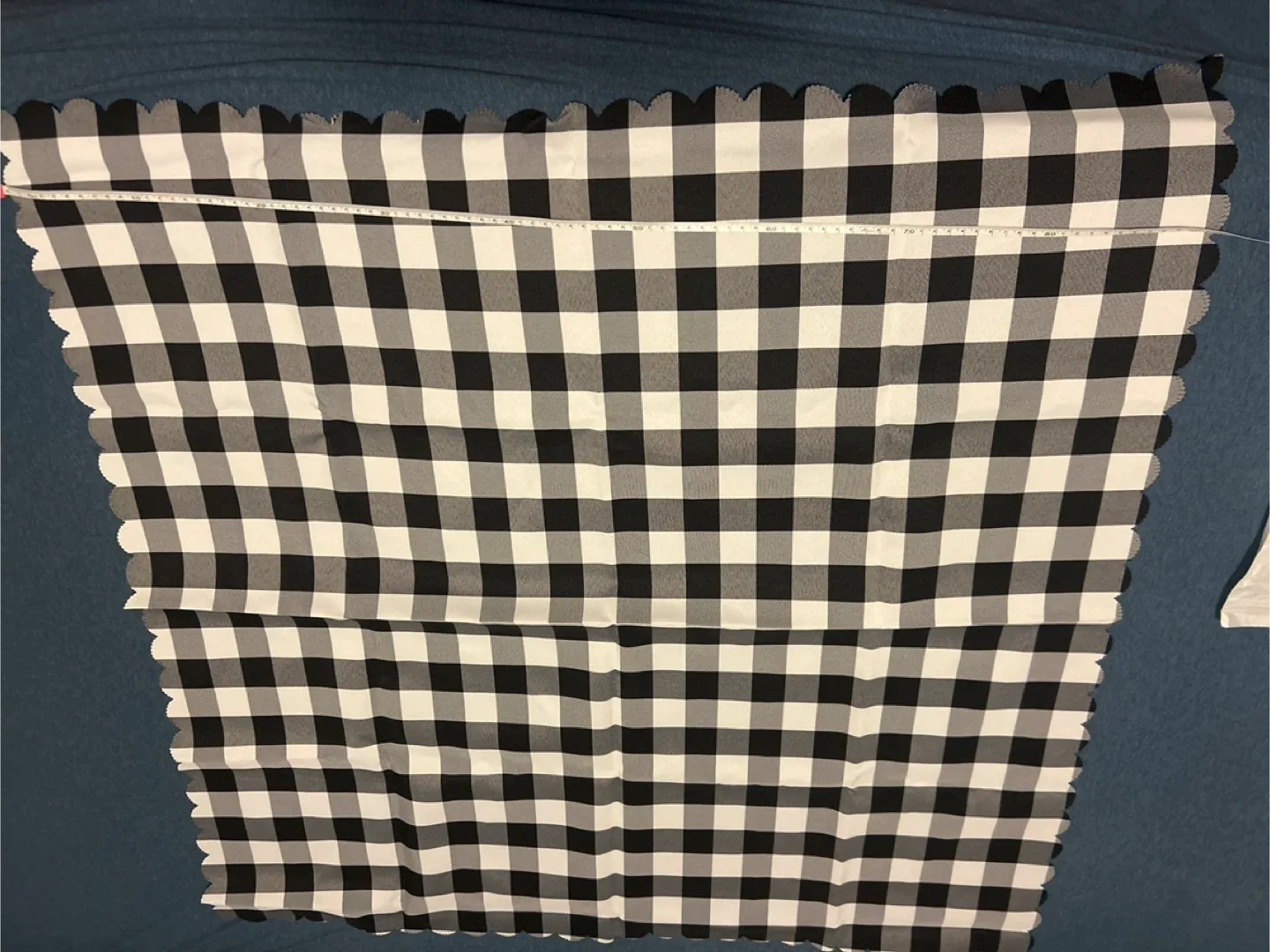 Black & White Gingham Tablecloth - 90cm