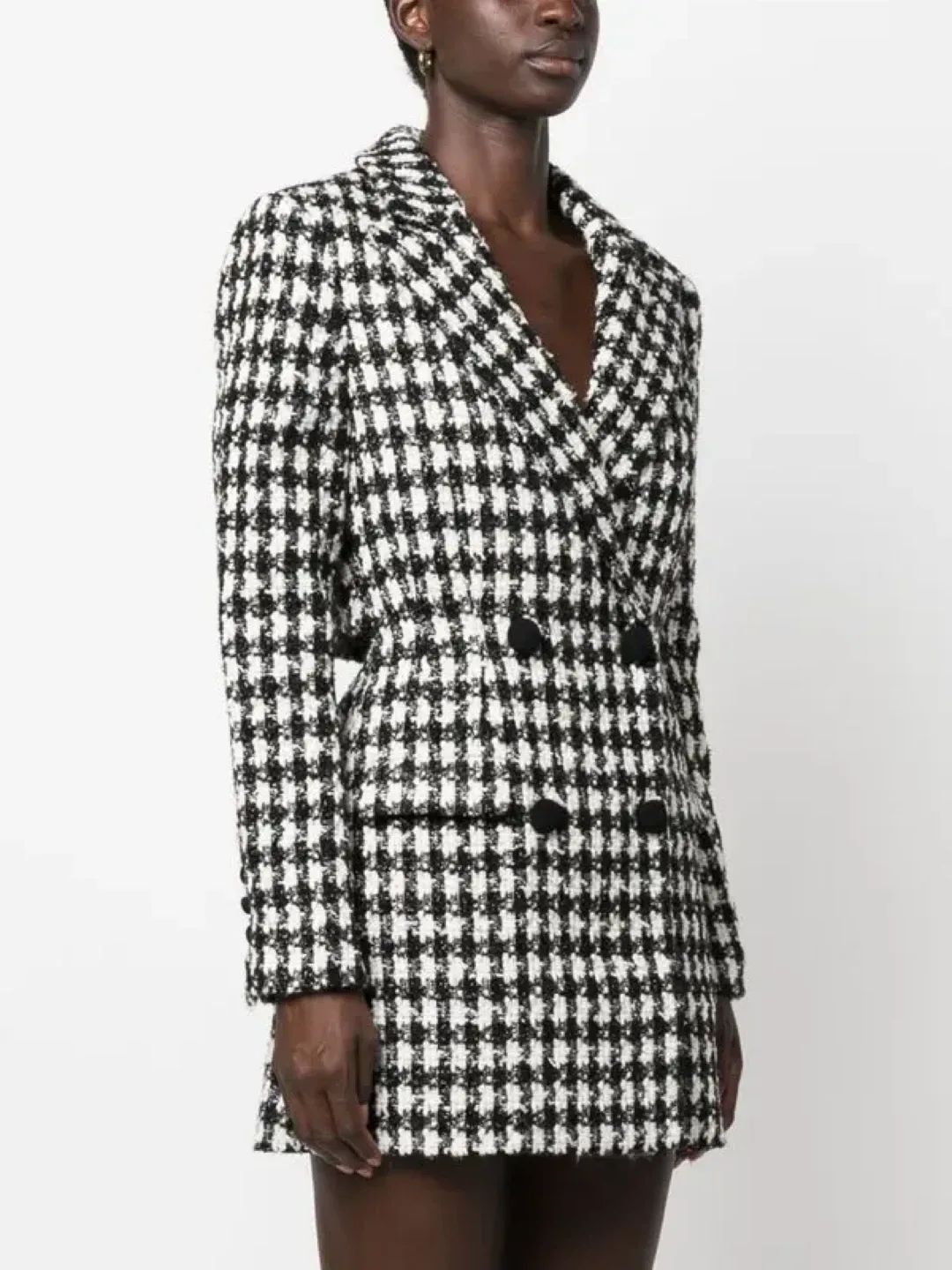 Self-Portrait Black & White Houndstooth Blazer US 8