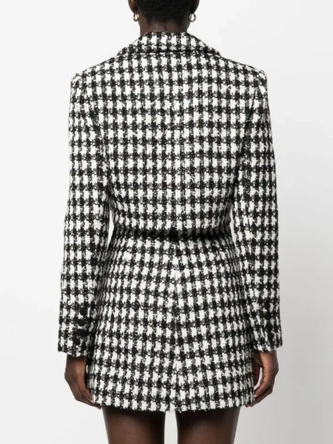 Self-Portrait Black & White Houndstooth Blazer US 8 image indicator(2)