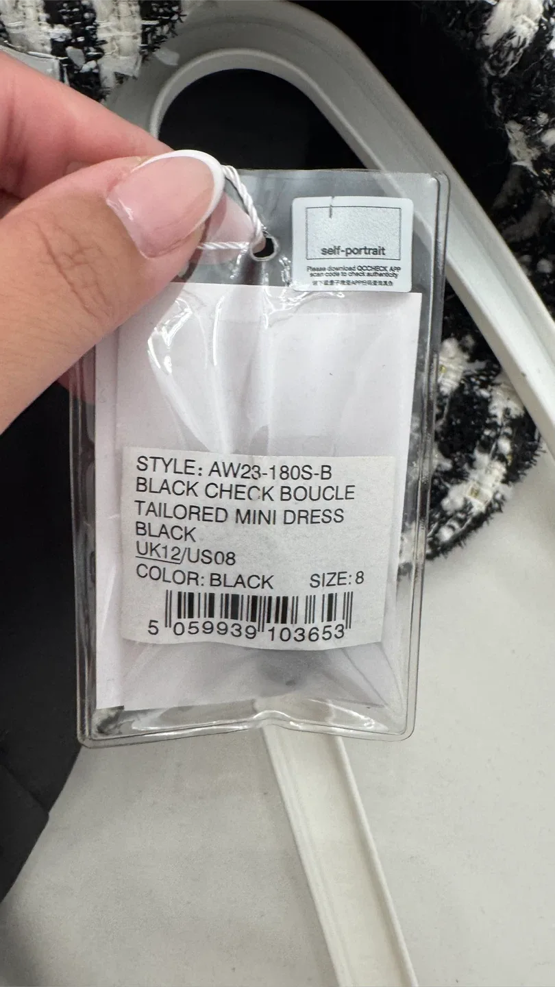 Self-Portrait Black & White Houndstooth Blazer US 8 image indicator(6)