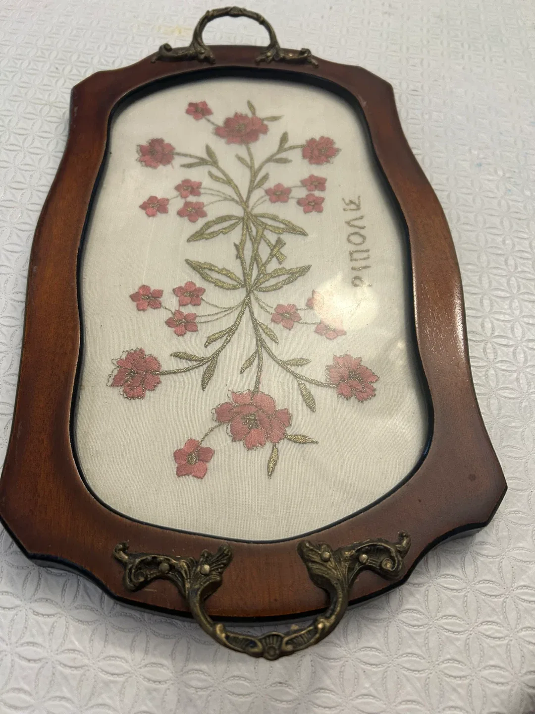 Vintage Wooden Floral Tray#cleanout image indicator(2)