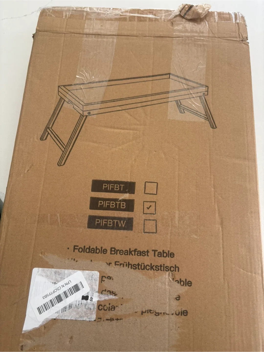 Black Breakfast Table Tray with Folding Legs - 16.3" x 11" image indicator(6)