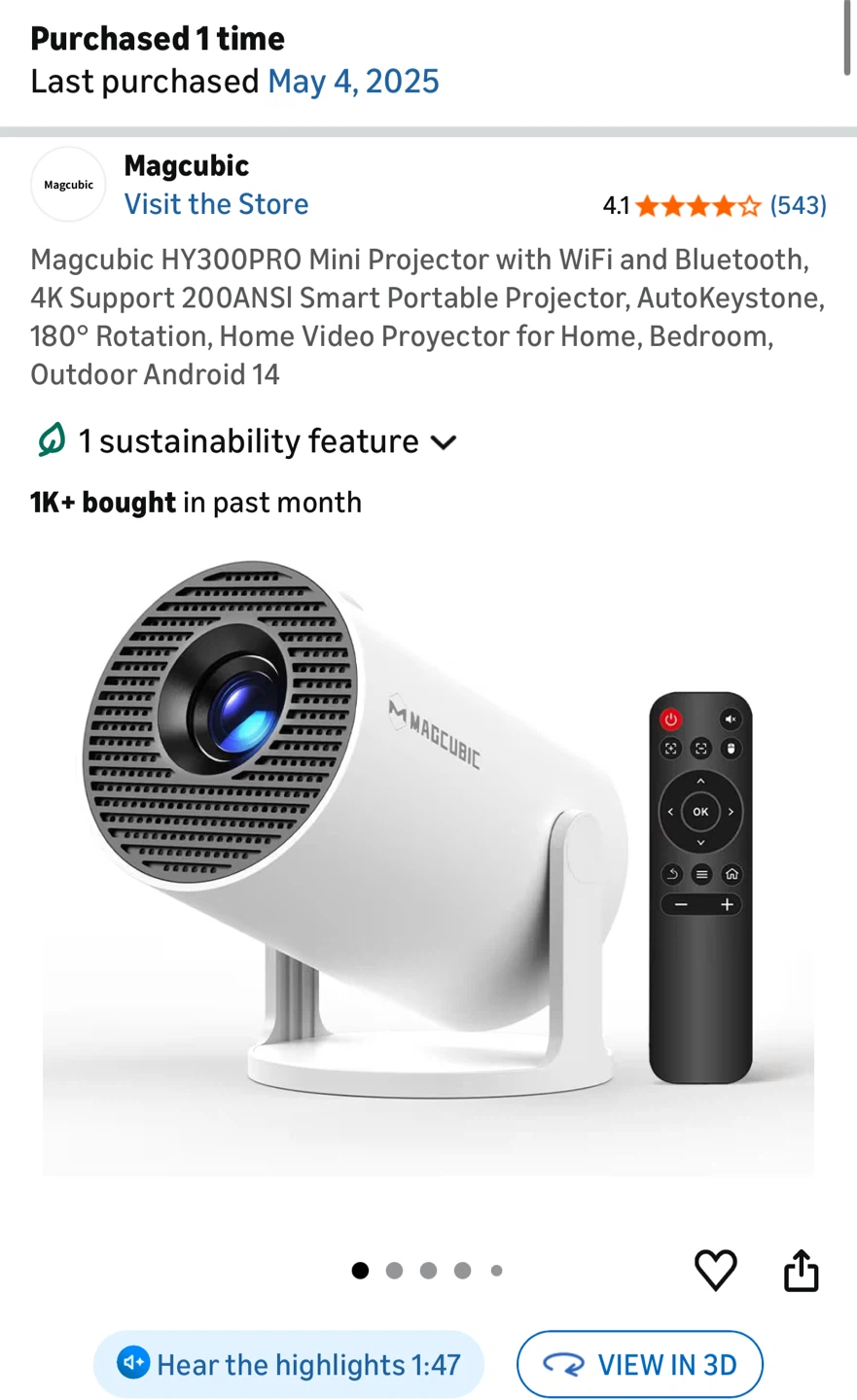Magcubic HY300PRO Mini Projector