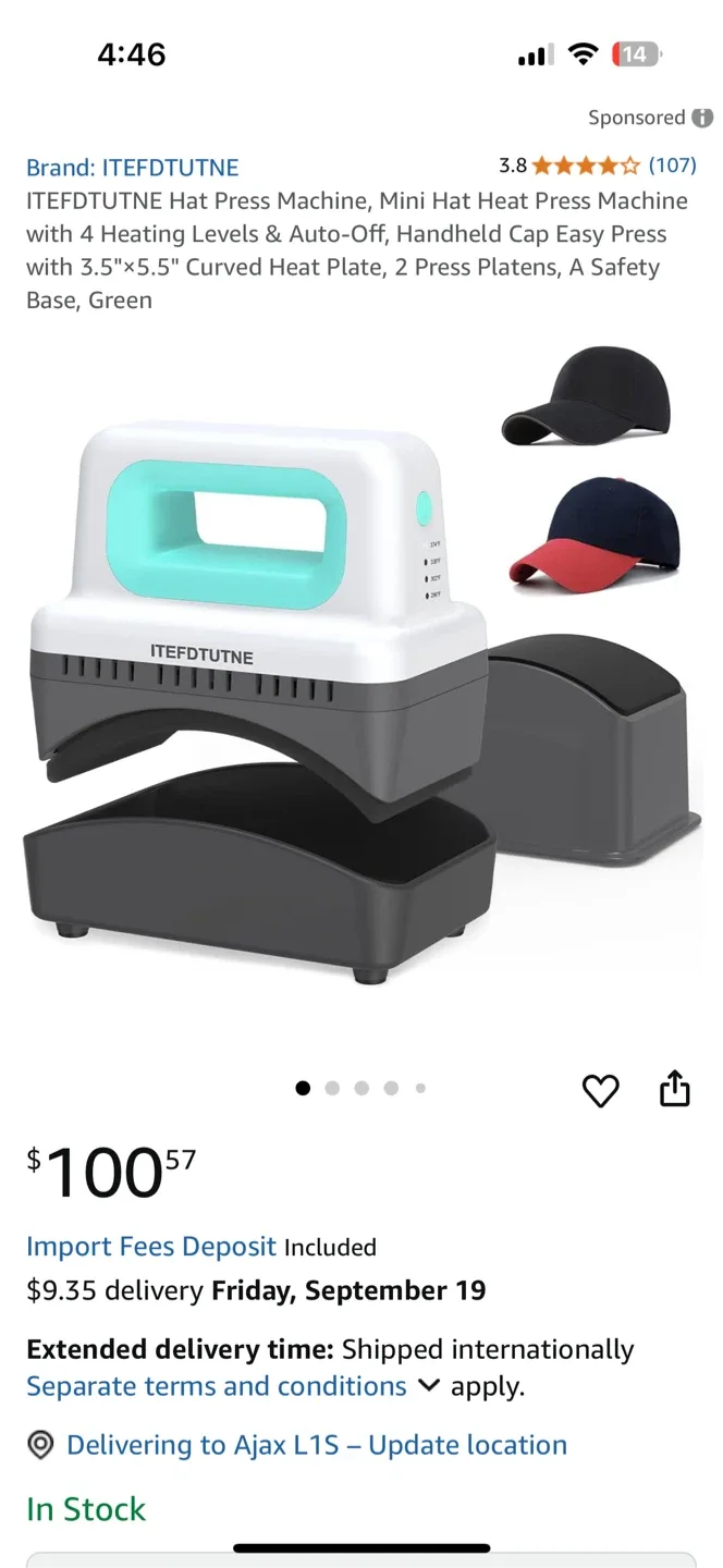 ITEFDTUTNE Mini Hat Press Machine