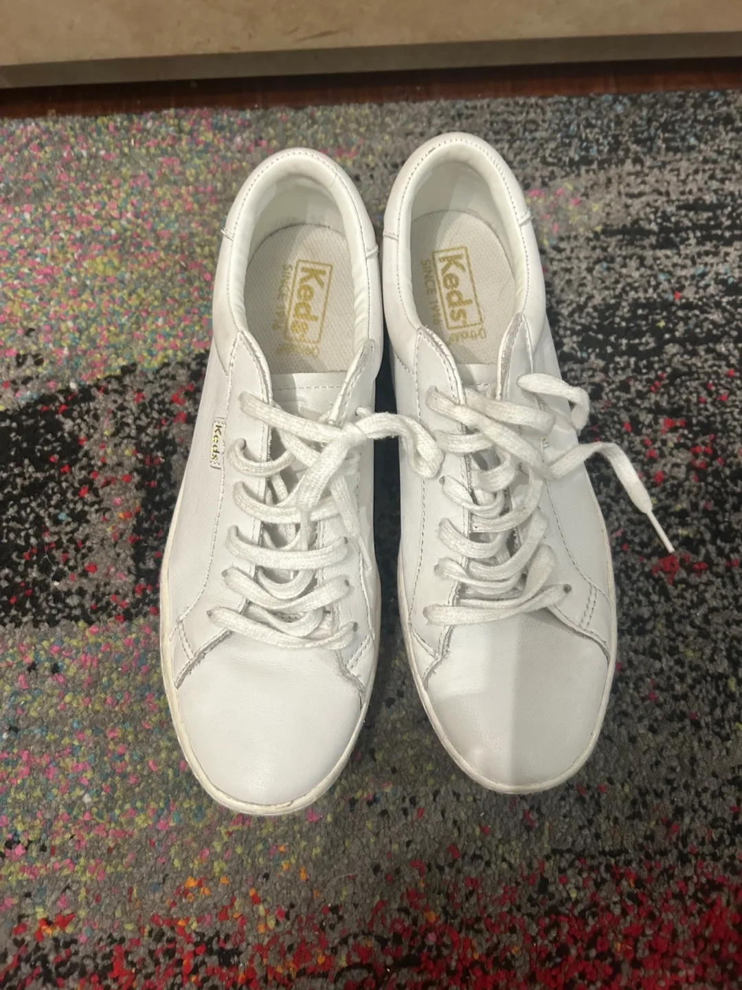 Keds White Leather Sneakers - Size 7 image indicator(2)