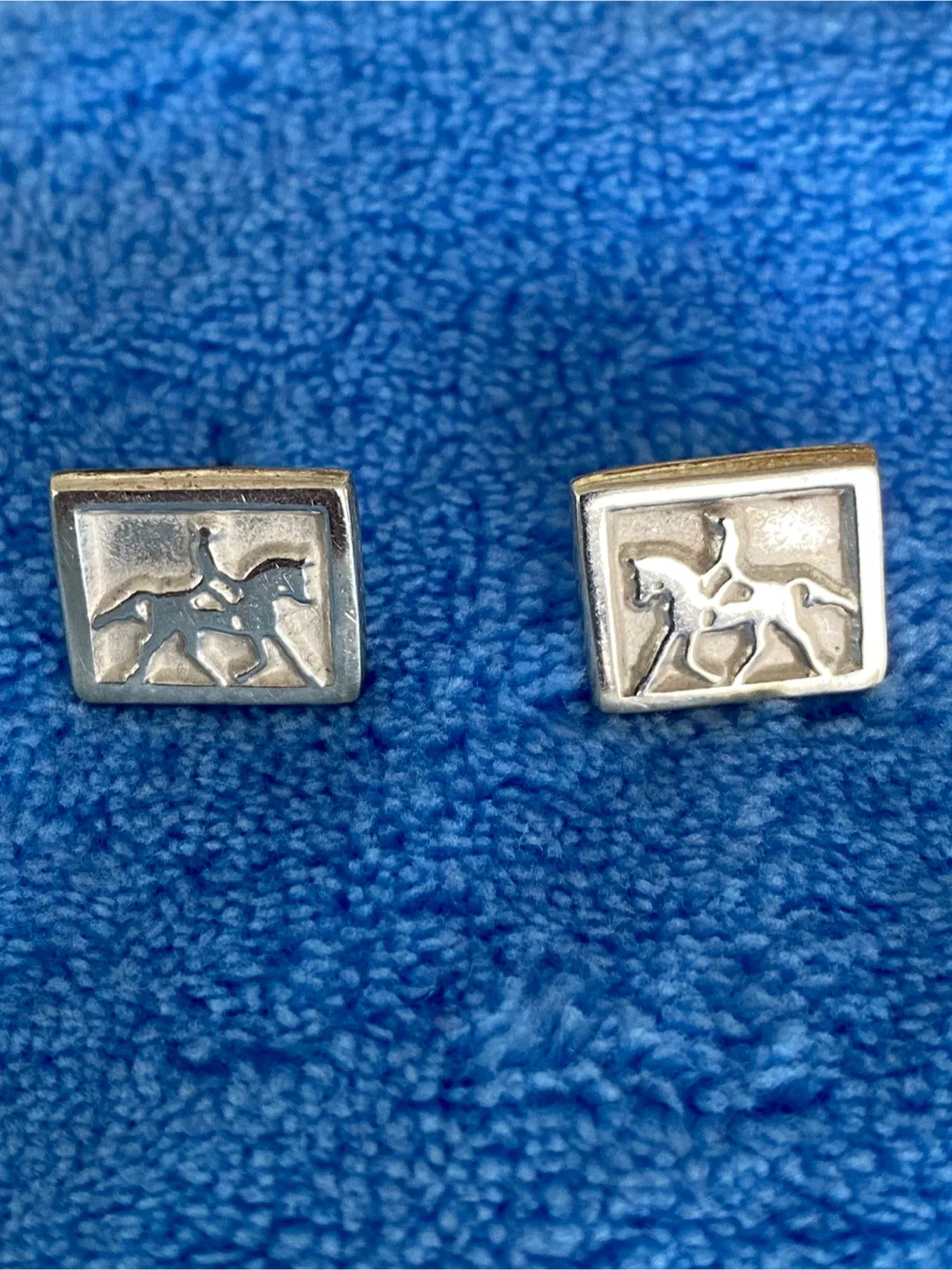 Vintage Sterling Silver Horse earrings