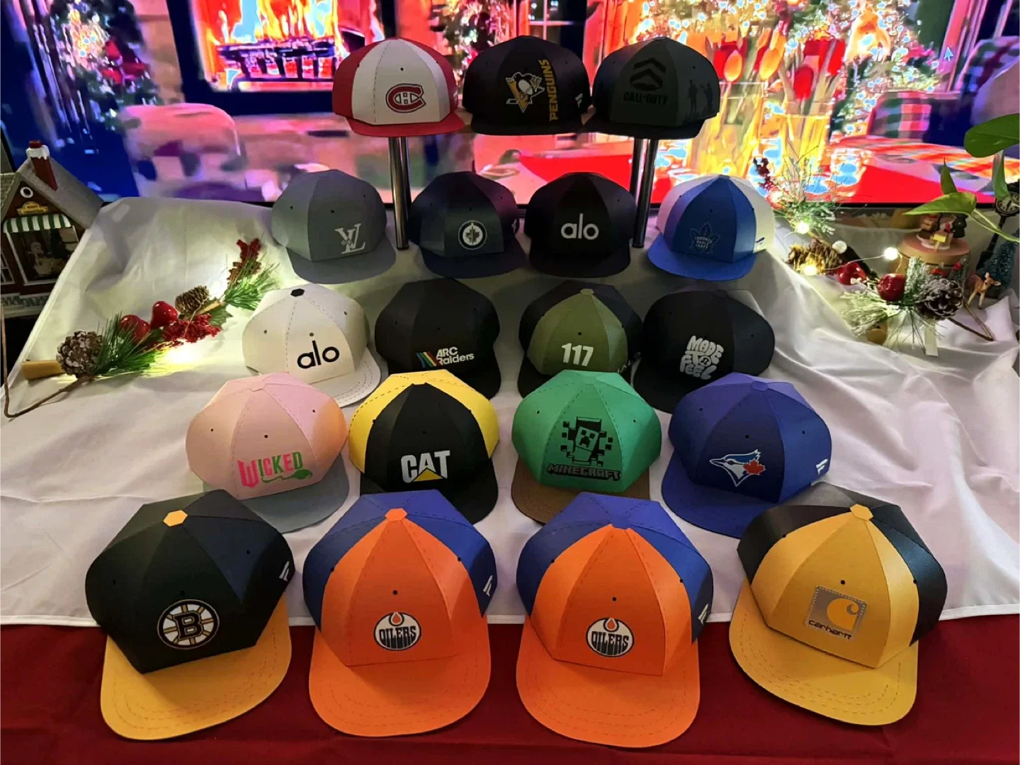 Oilers Gift Box Hats and Custom Designs