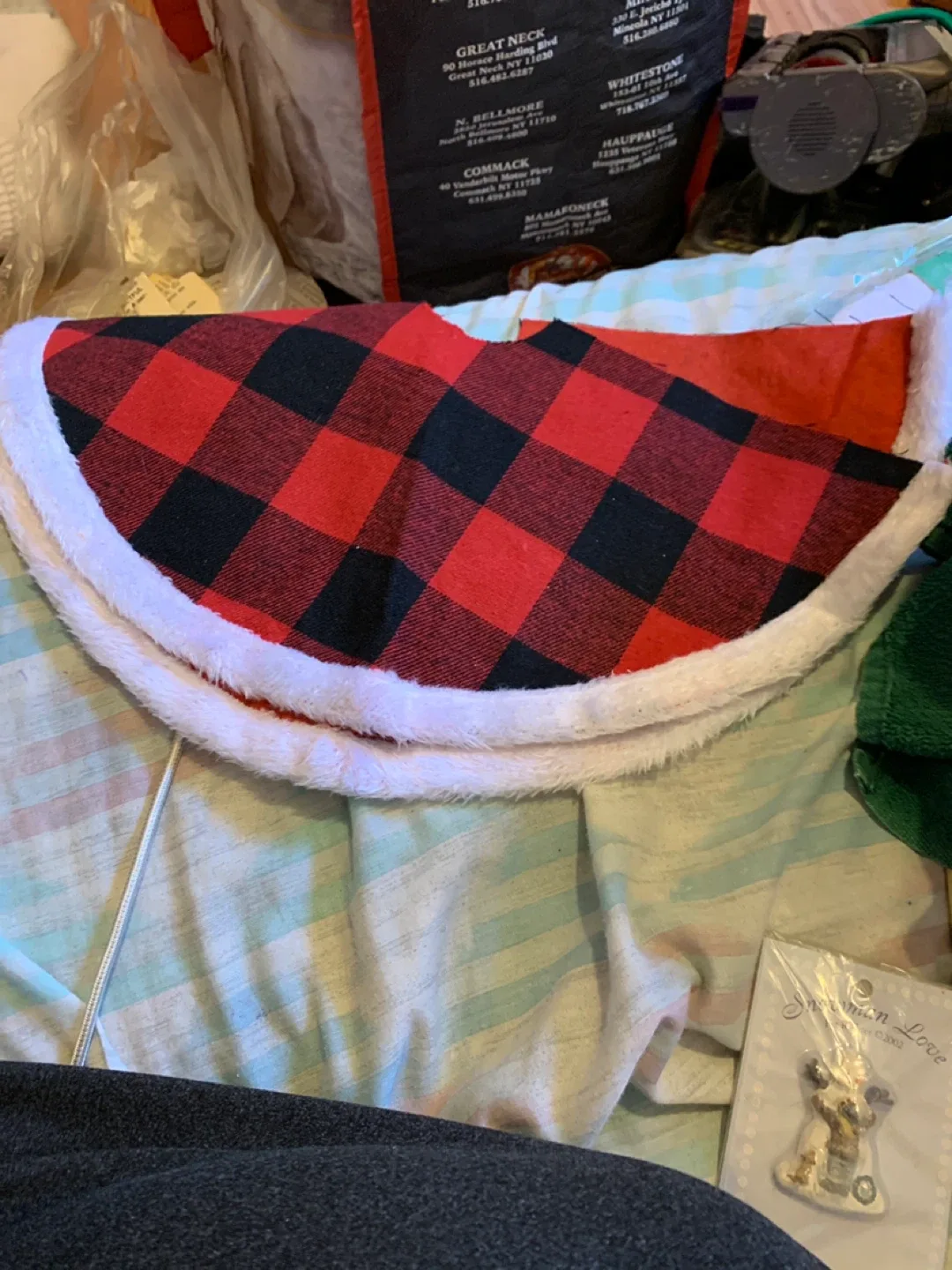 Red & Black Plaid Christmas Tree Skirt