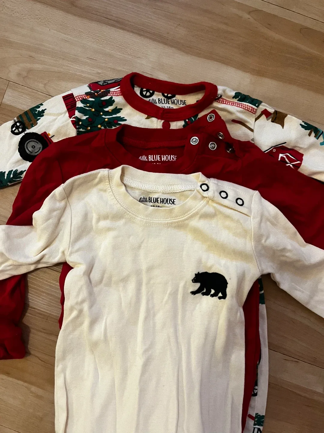 Little Blue House Holiday Christmas 12-18M Baby Sleepers image indicator(3)