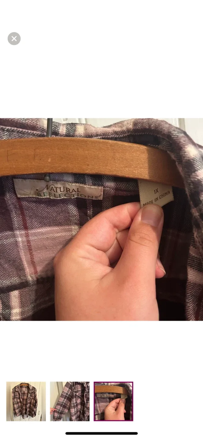 Natural Reflections 1X Flannel Shirt image indicator(3)