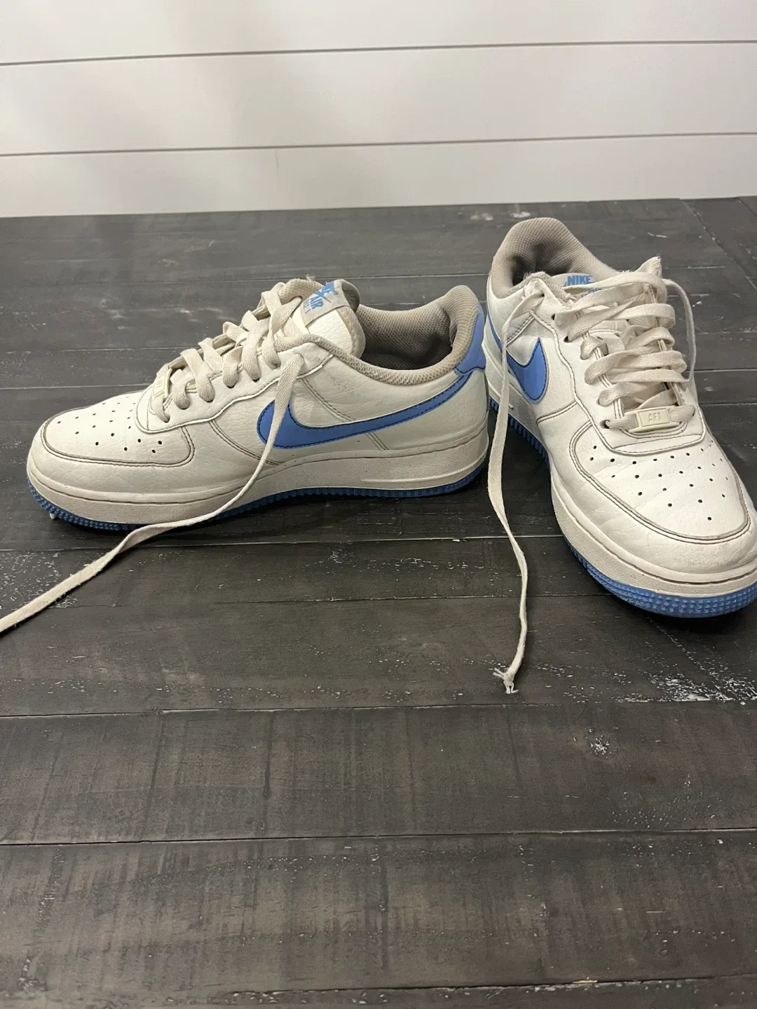 Women's Nike Air Force 1 Low White Blue Size 8 image indicator(2)