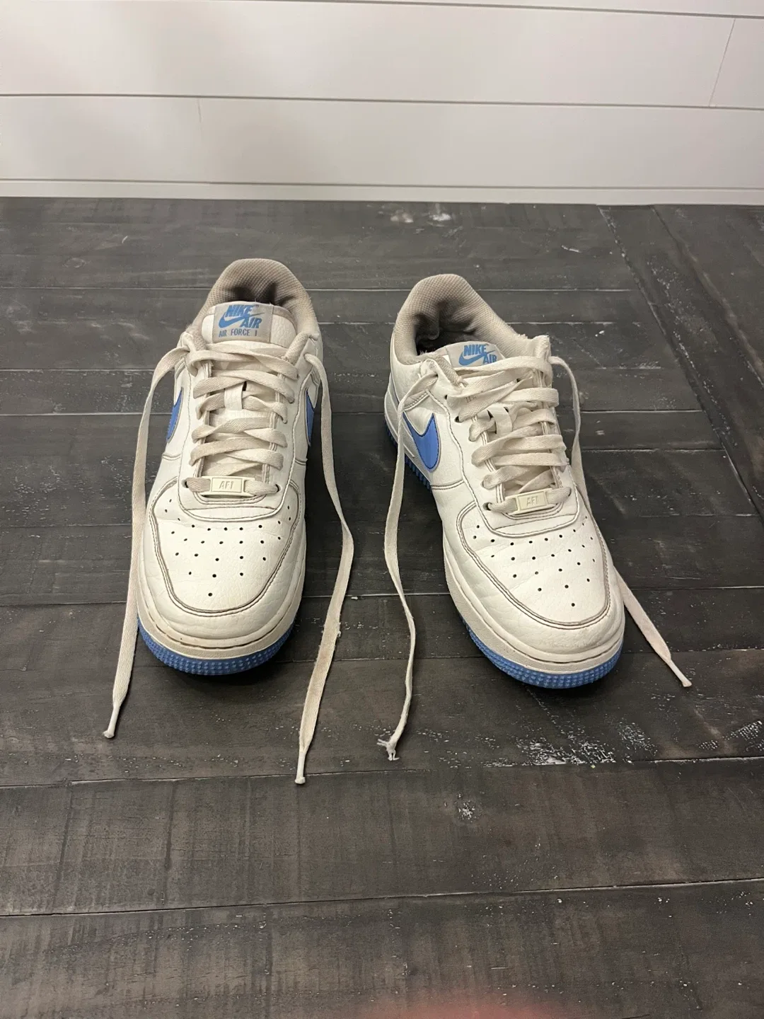 Women's Nike Air Force 1 Low White Blue Size 8