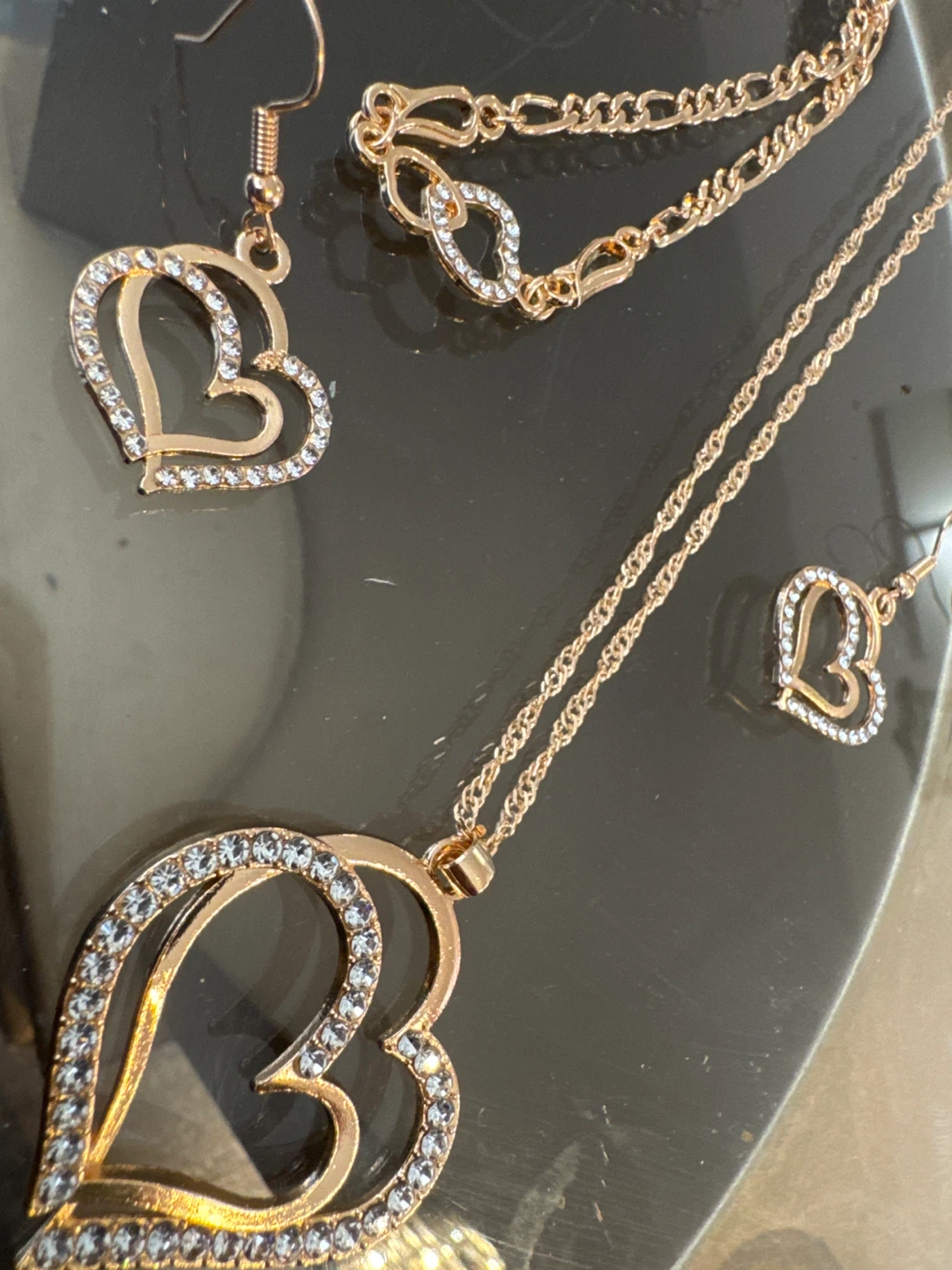 Golden Heart Jewelry Set - New - photo 2