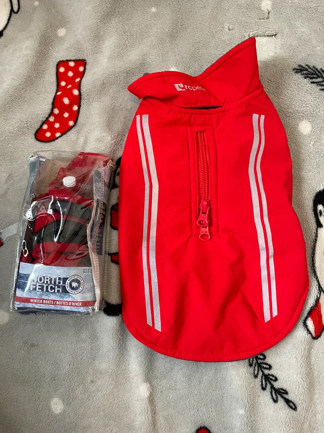 XS 10” Brand New Dog Jacket & Boots