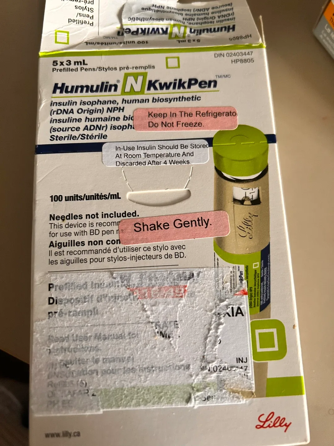 Humulin N KwikPen & PIC Insupen 32G Needles