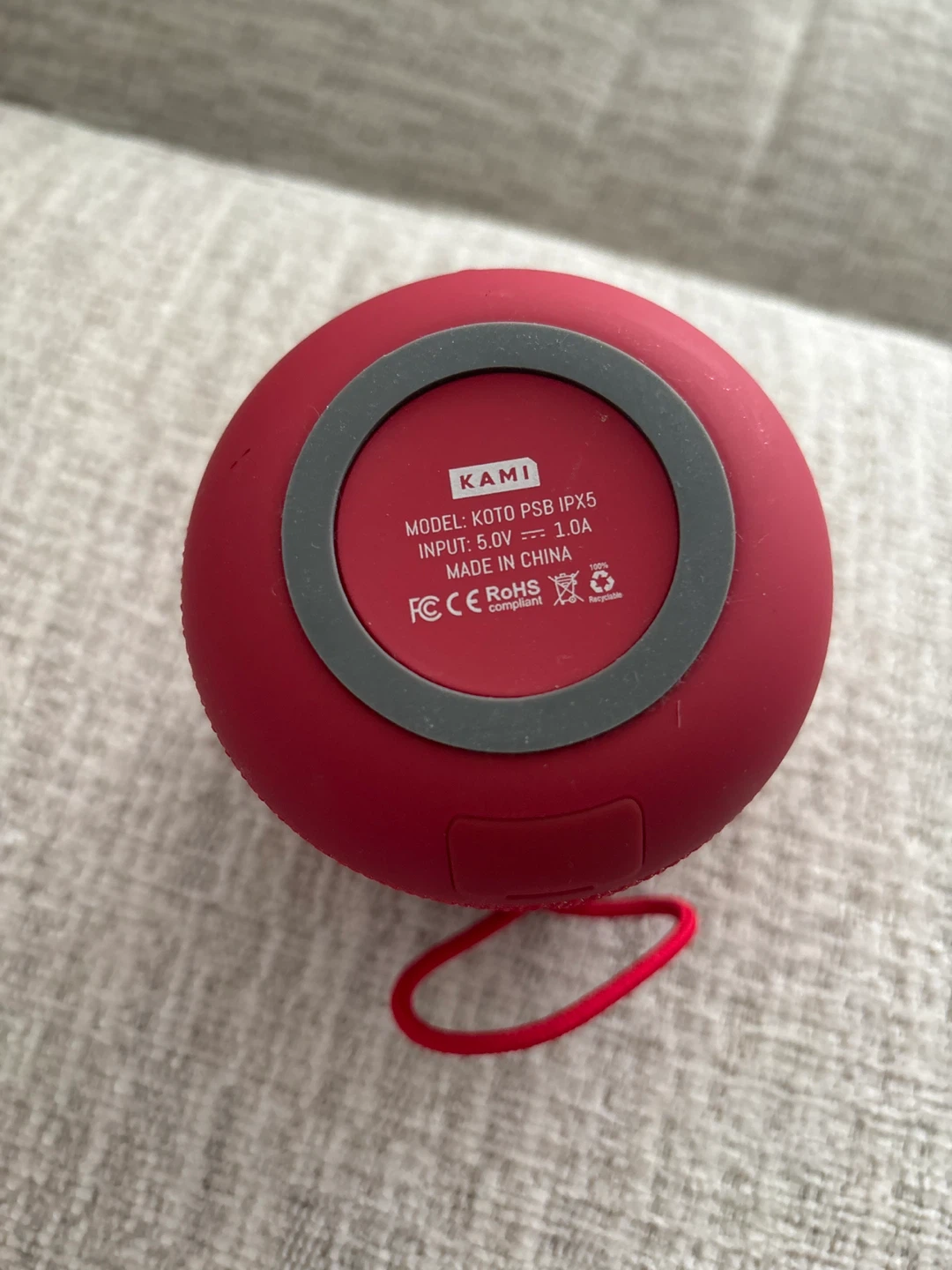 KAMI KOTO PSB IPX5 Red Bluetooth Speaker - photo 2