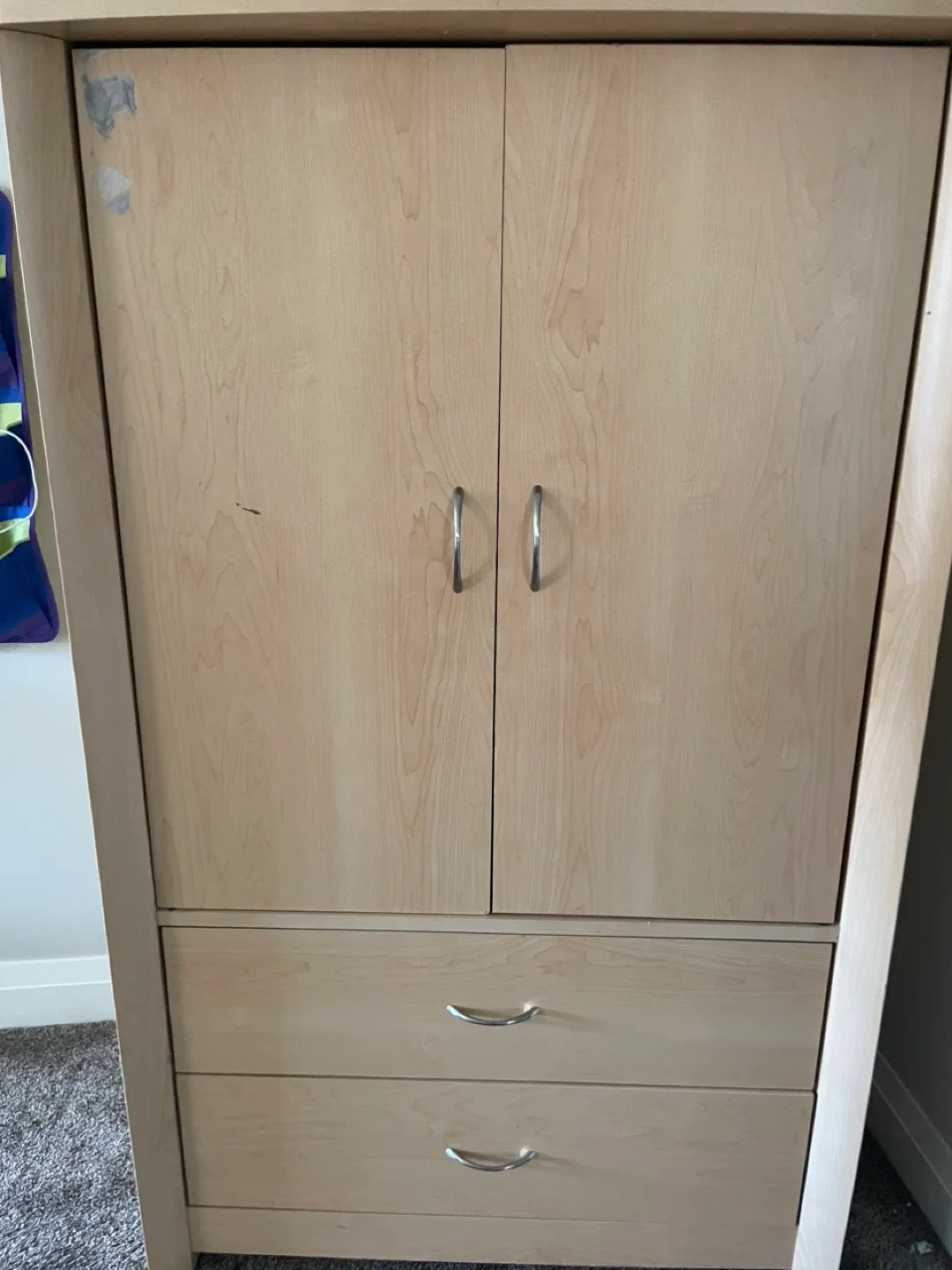 Wooden Wardrobe with Drawers