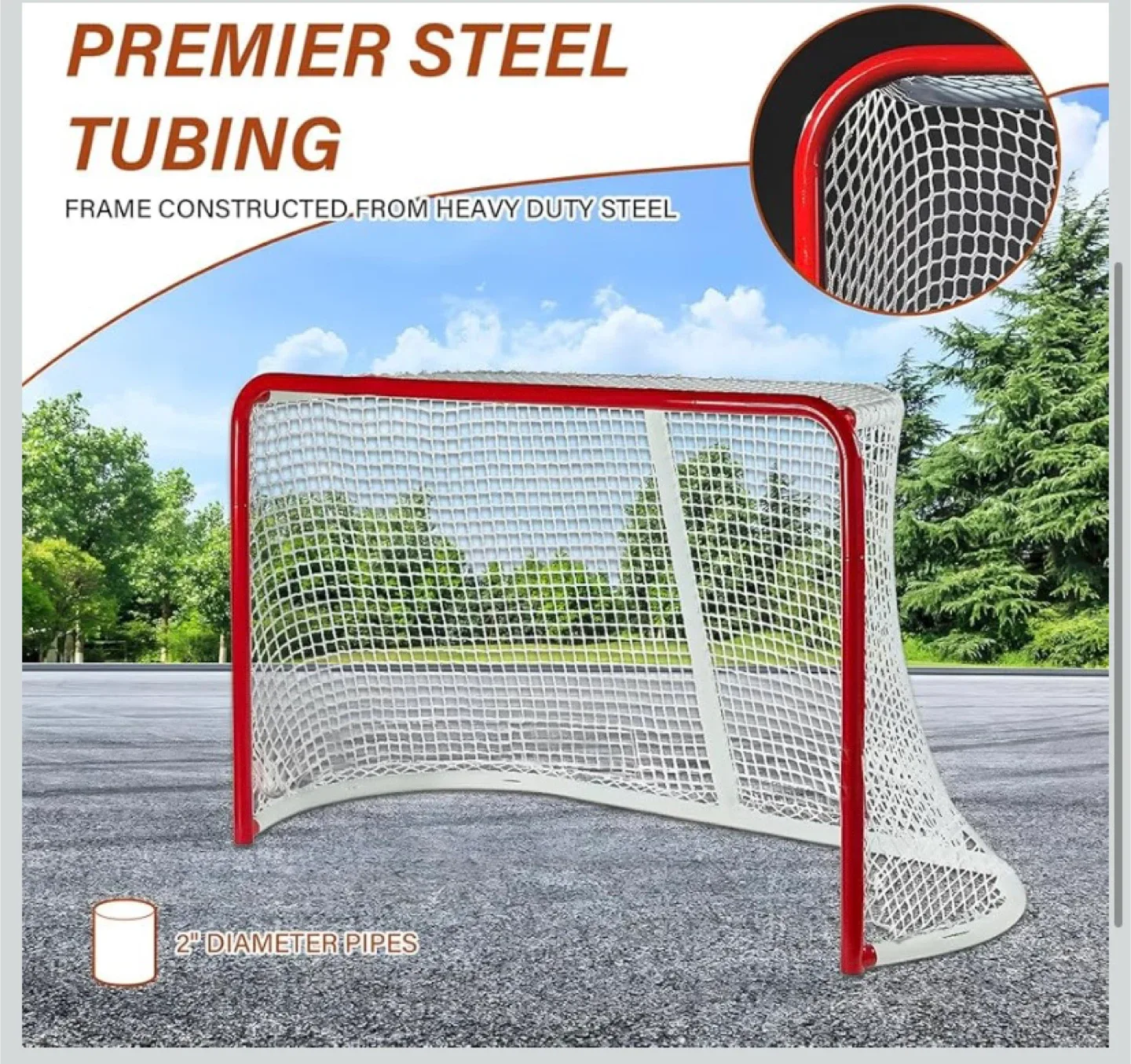 New 72” Steel Hockey Net image indicator(3)