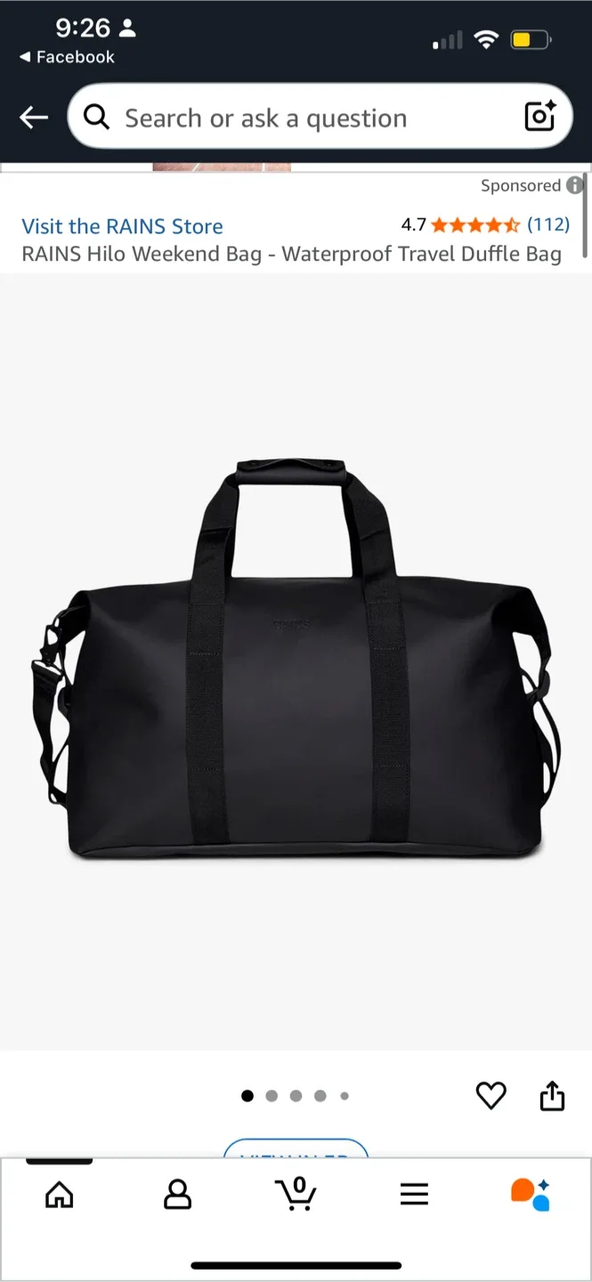 RAINS Waterproof Duffel Bag